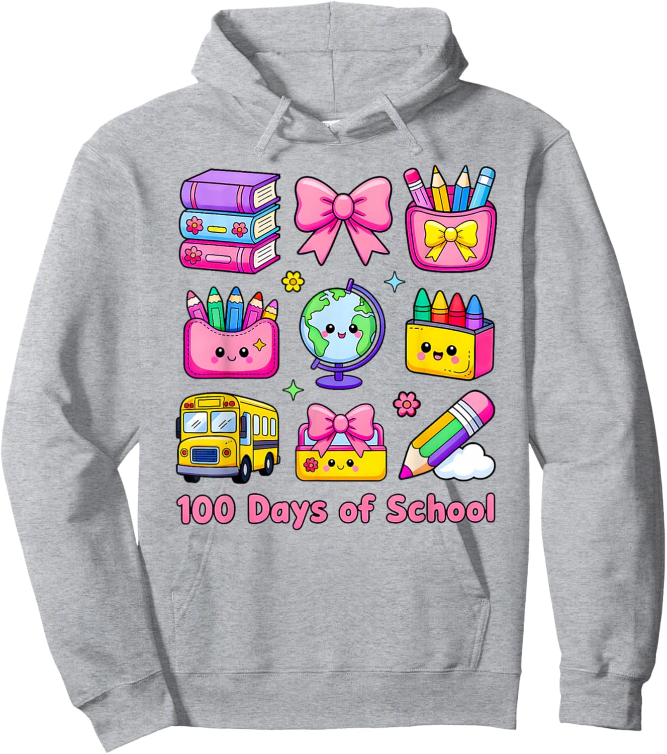 100 Days of School Teacher Kids 100 Days Smarter 100th Day Hoodie - Hoodie | Ash