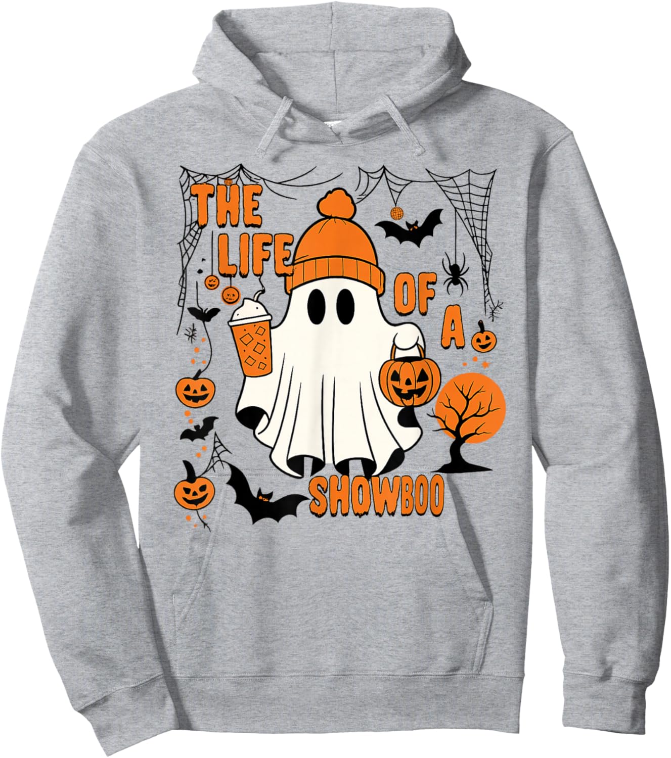 The Life of a showboo Halloween Costume Bow Boo Girls Hoodie - Hoodie | Ash