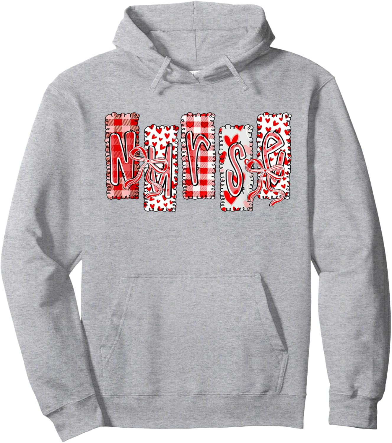 Preppy Valentines Nurse Life Coquette Bow Nursing Student Hoodie - Hoodie | Ash