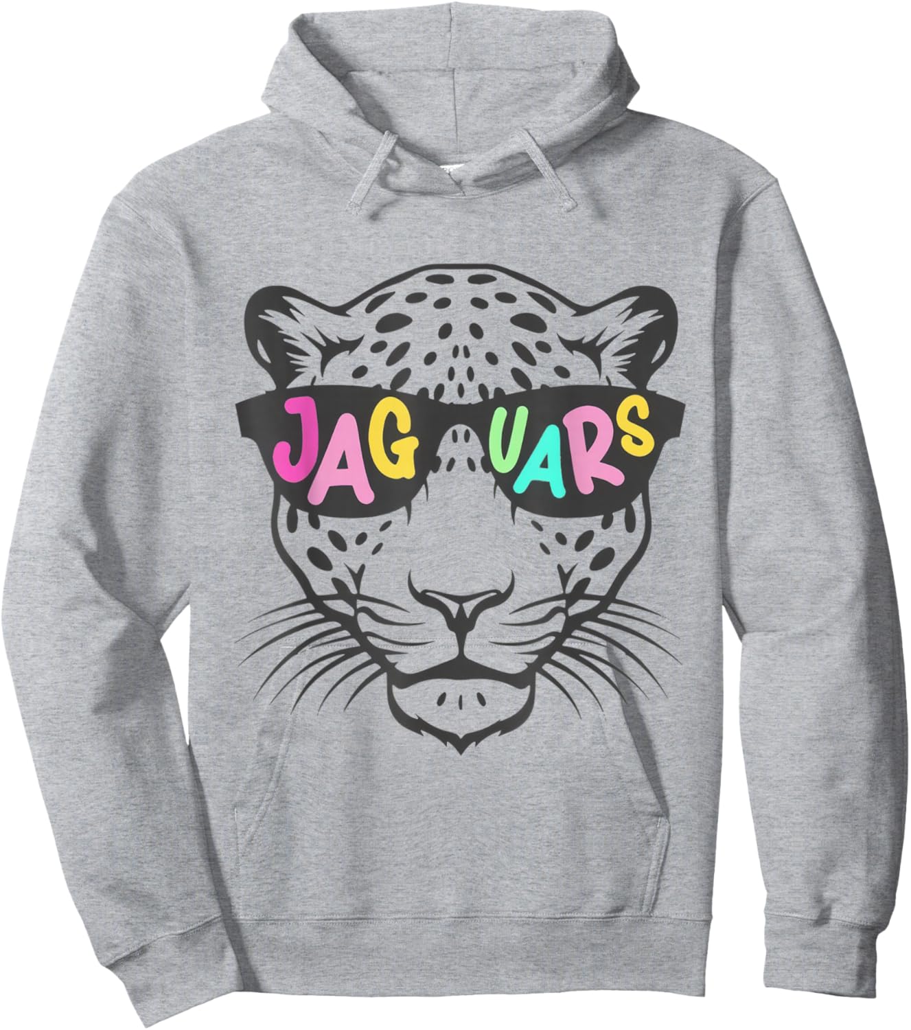 Cool Cartoon Jaguar Mascot Retro Animal Hoodie - Hoodie | Ash