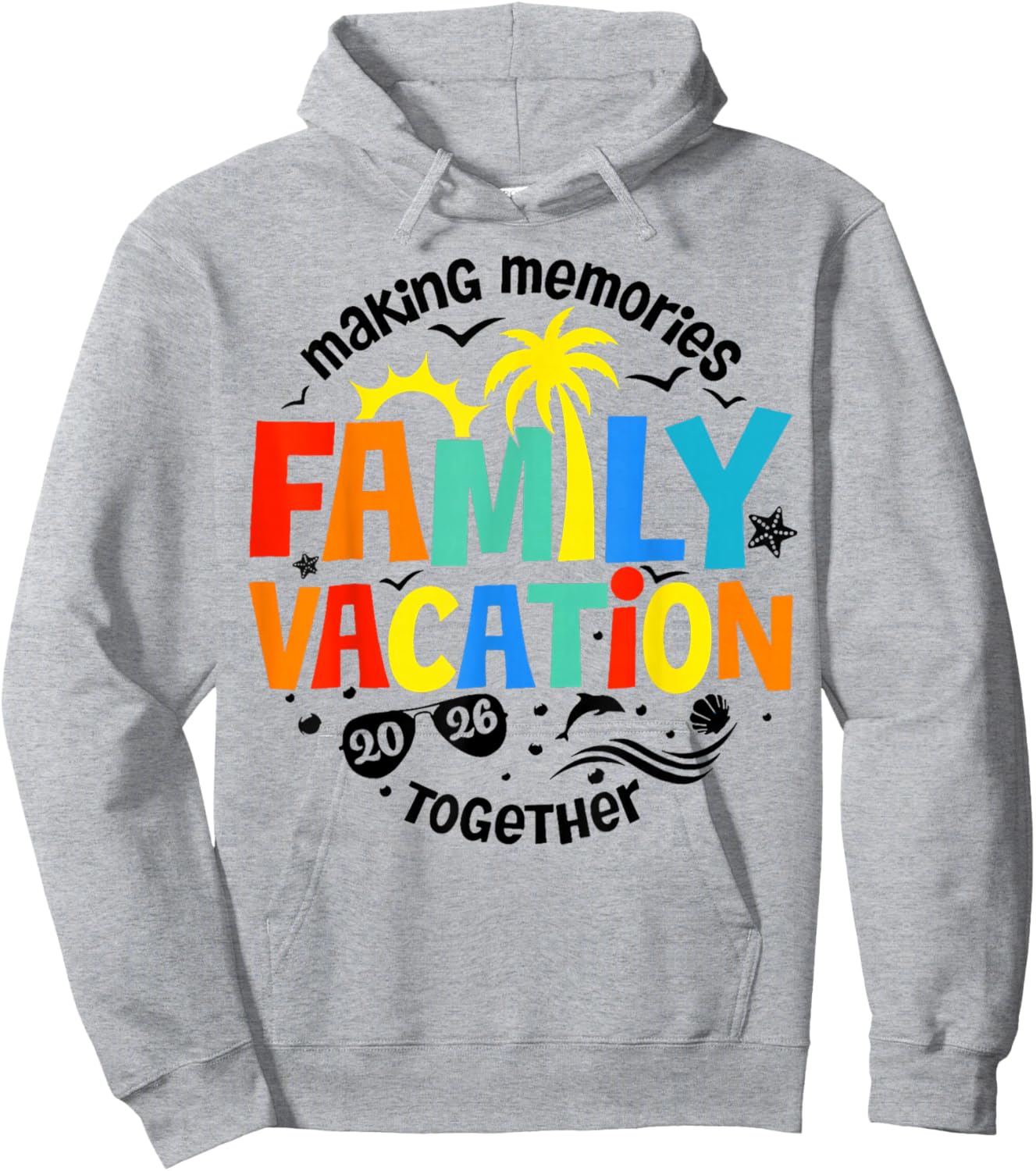 Family Vacation 2026 Beach Matching Family Summer Vacation Hoodie - Hoodie | Ash