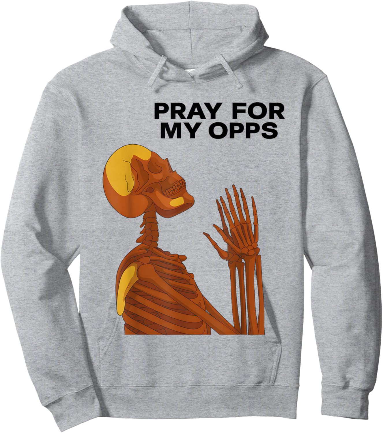 Skull Pray for My Opps 2026 Hoodie - Hoodie | Ash