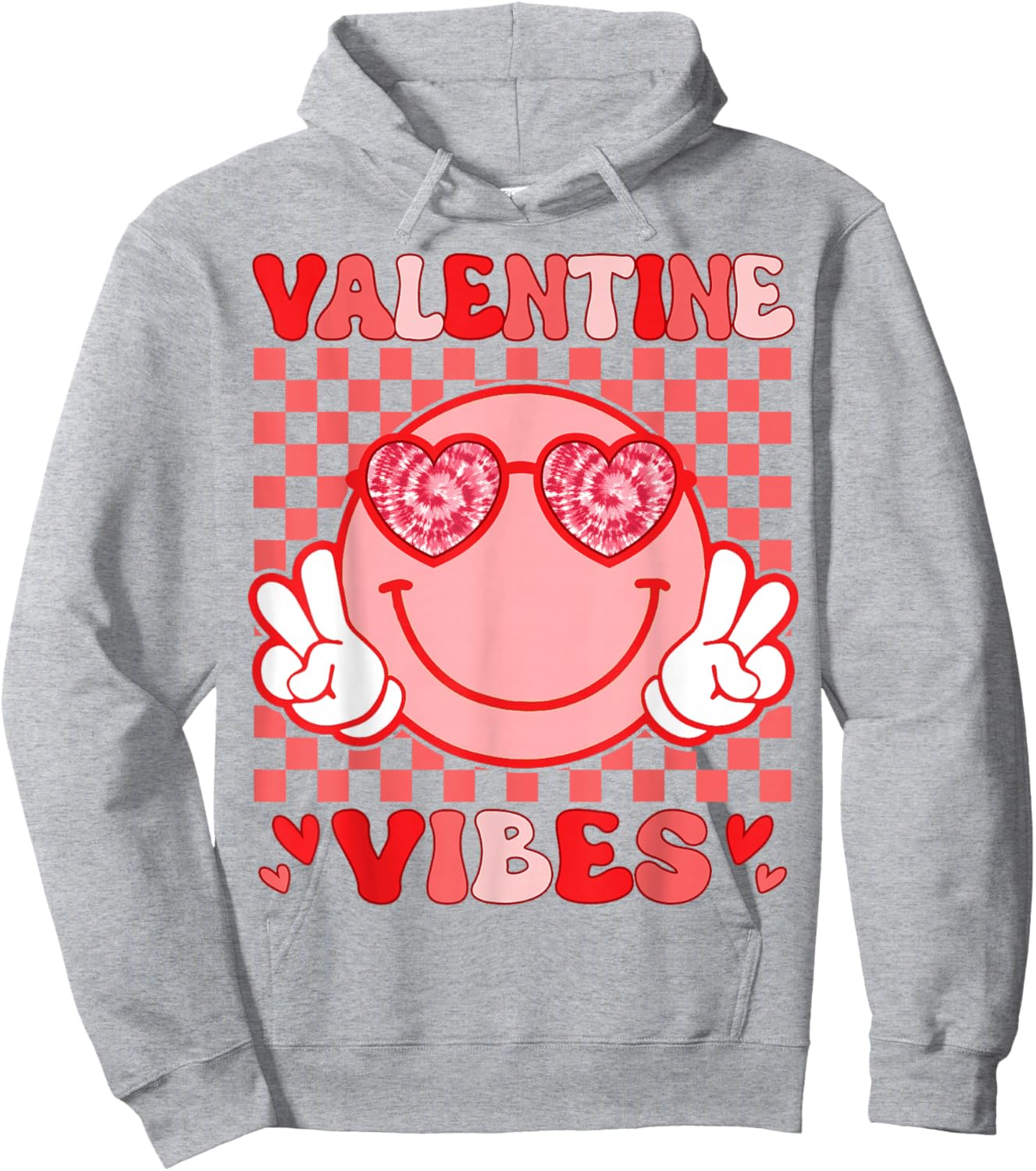 Valentine Vibes Hippie Valentines Day Shirts for Girls Women Hoodie - Hoodie | Ash