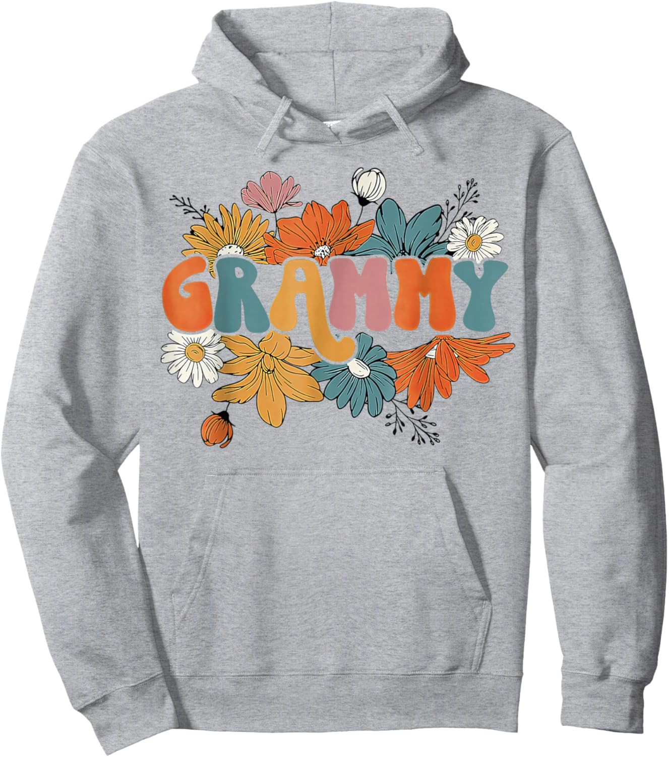 Floral Grammy Life Thankful Grammy Thanksgiving Mothers Day Hoodie - Hoodie | Ash