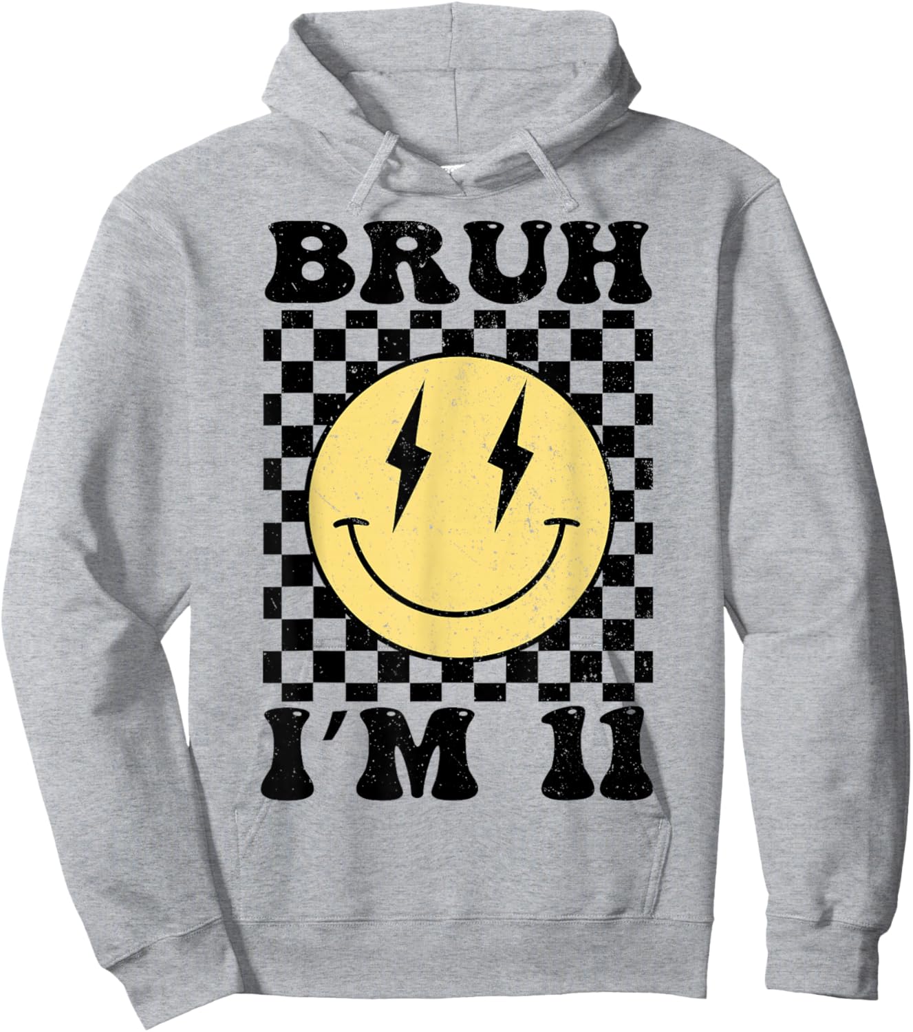 Bruh I'm 11 Years Old Birthday Boys Kids Son 11th Birthday Hoodie - Hoodie | Ash