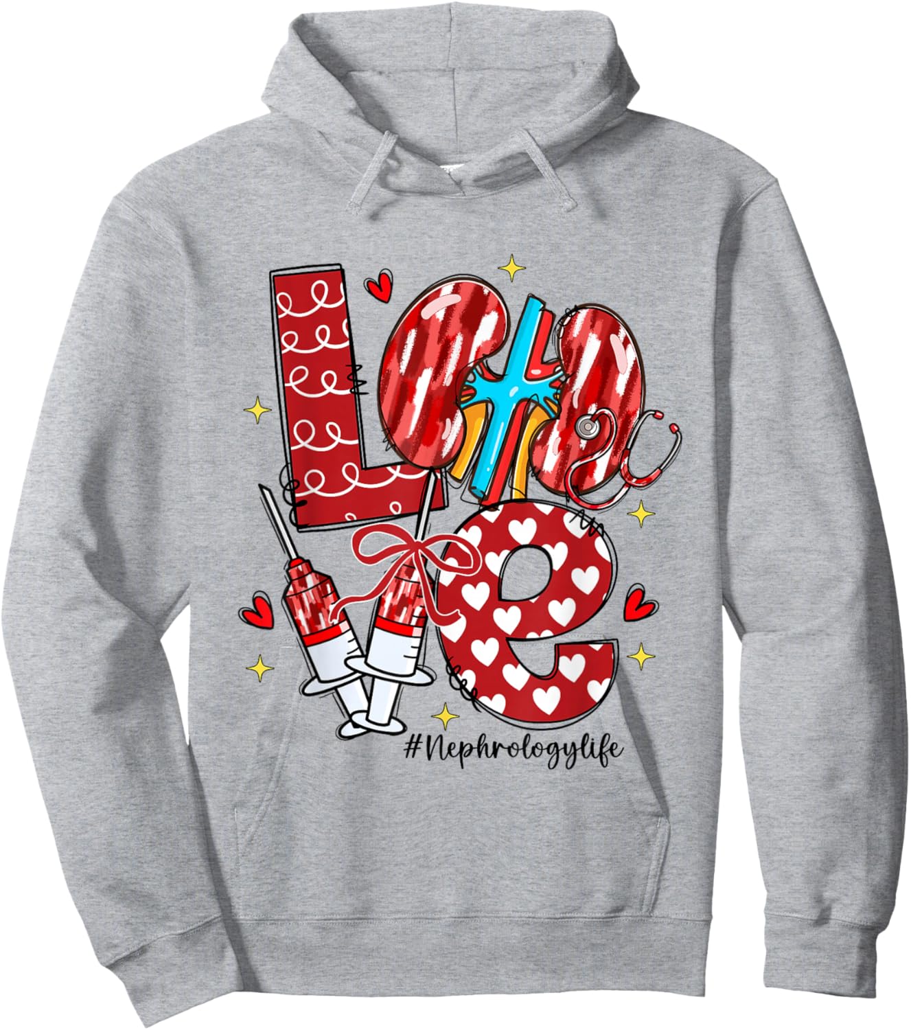 Love Nephrology Life Nephrology Nurse Hoodie - Hoodie | Ash