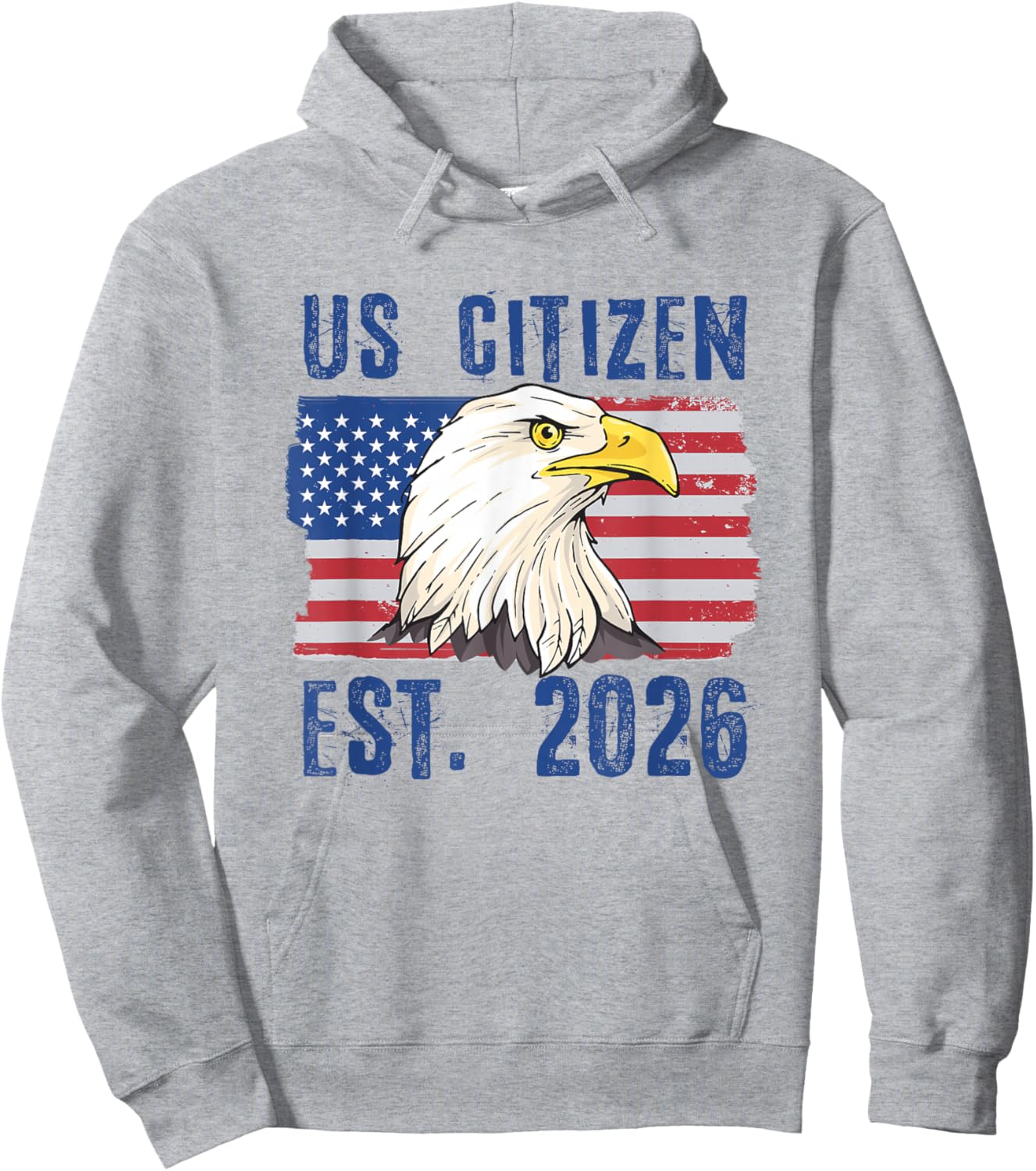 US Citizen Est. 2026 Citizenship New USA Citizen Hoodie - Hoodie | Ash