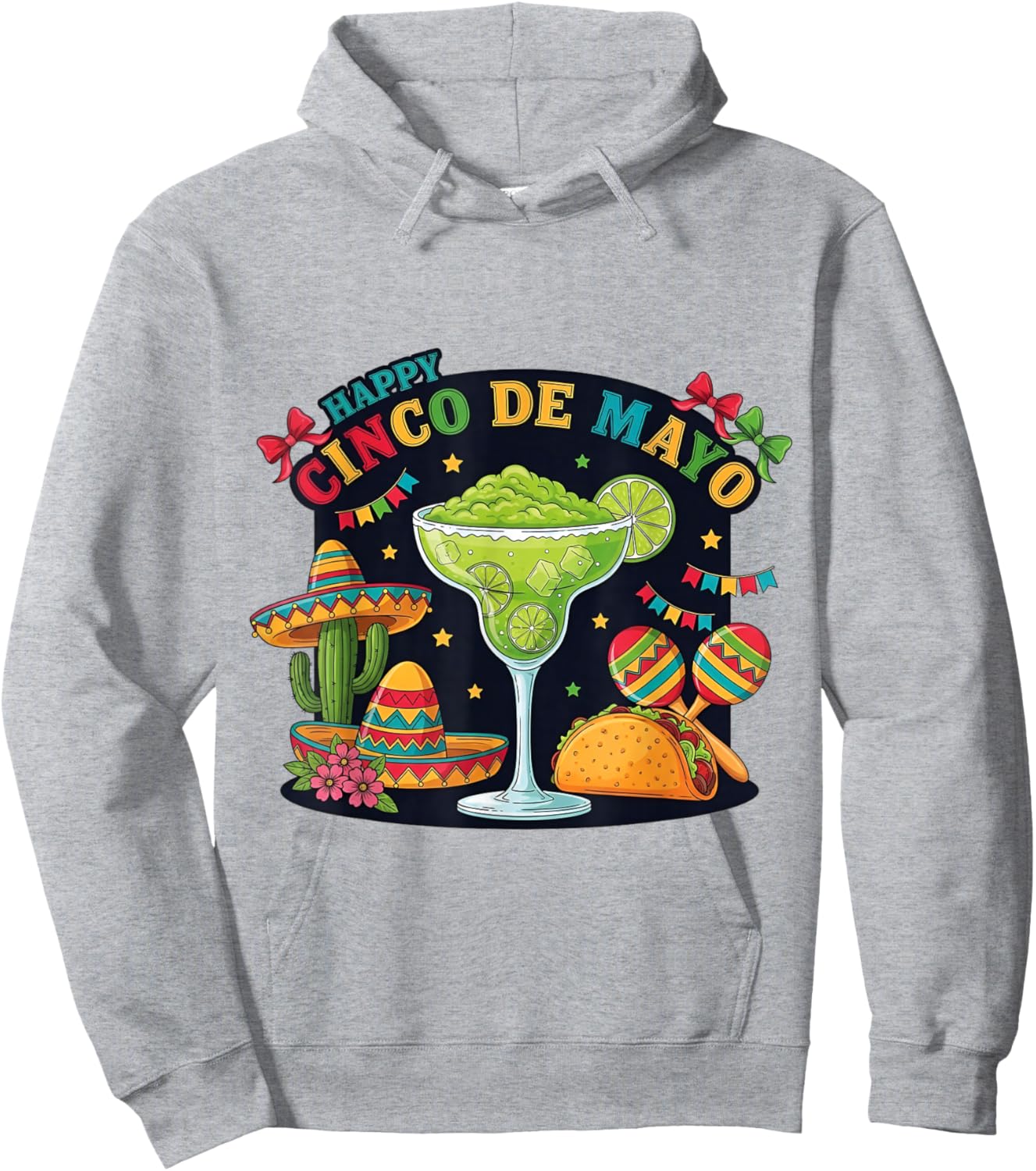 Happy Cinco de Mayo Fiesta Mexican Party 5 De Mayo Funny Hoodie - Hoodie | Ash