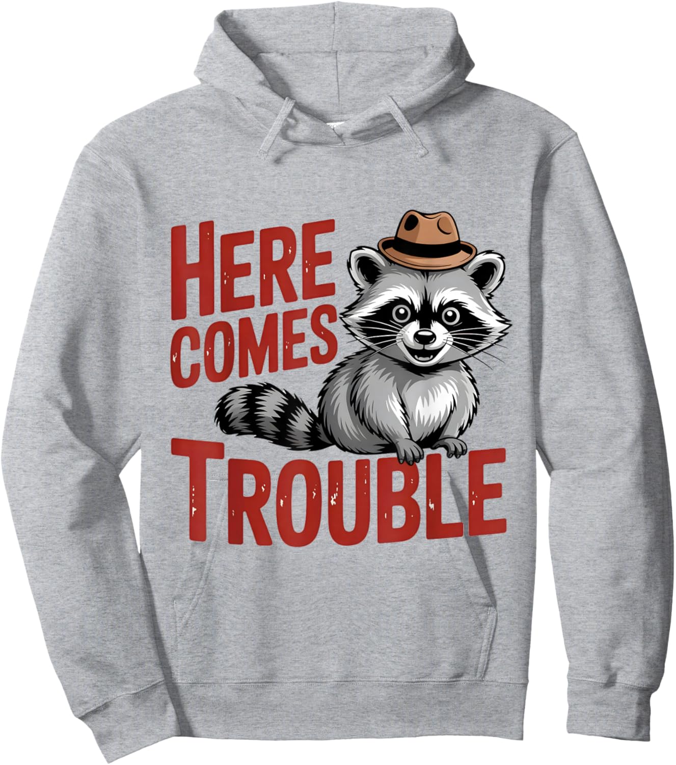 Here Comes Trouble Funny Troublemaker Toddler & Adults Hoodie - Hoodie | Ash