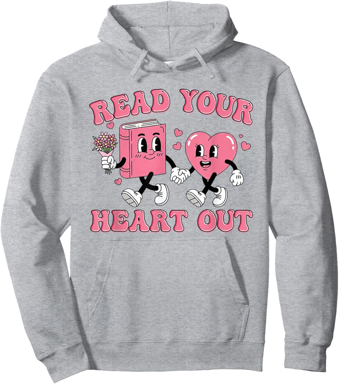 Read You Heart Out Reading Teacher Valentines Day Book Lover Hoodie - Hoodie | Ash