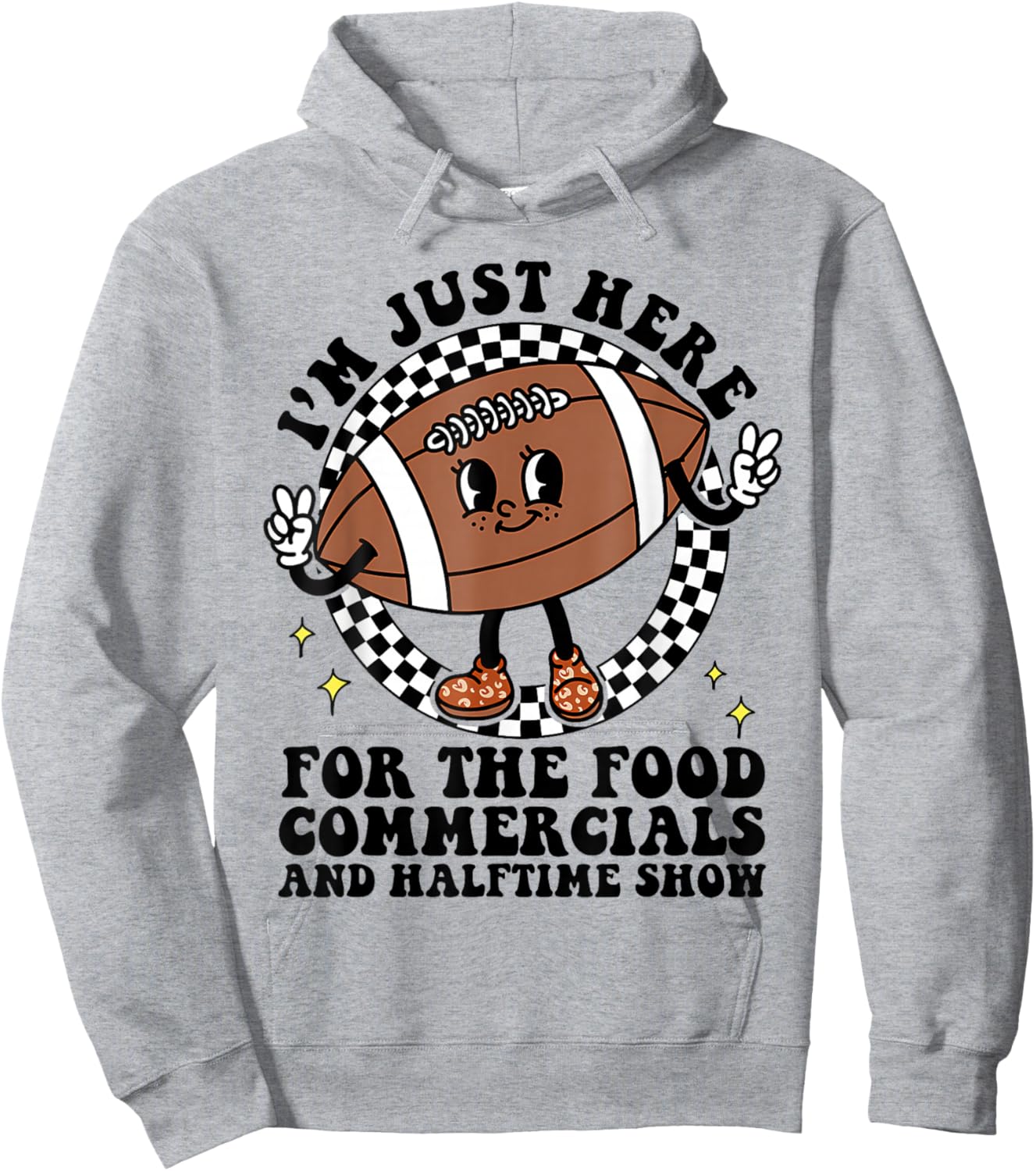 Funny Football I'm Just Here for The Food and Halftime Show Hoodie - Hoodie | Ash