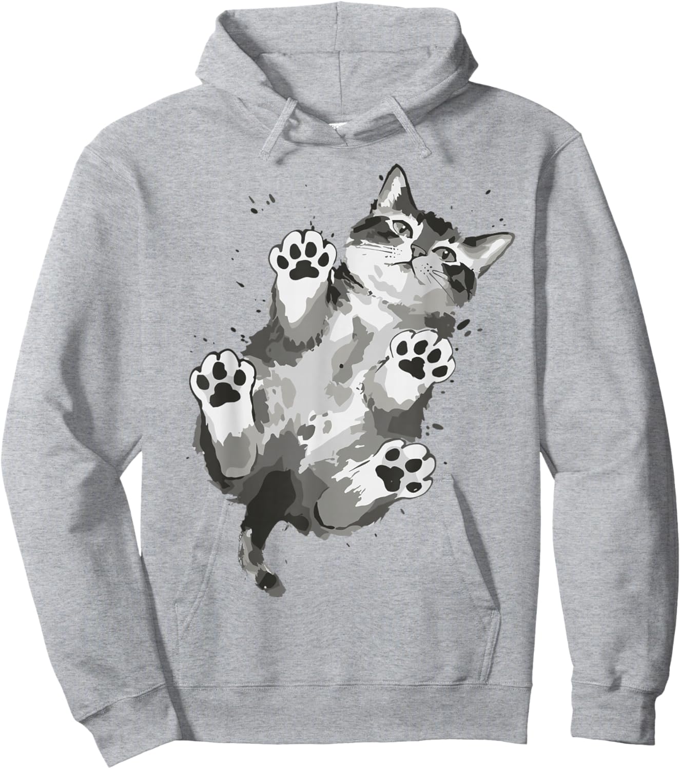 Cute Cat Paw Hoodie - Hoodie | Ash