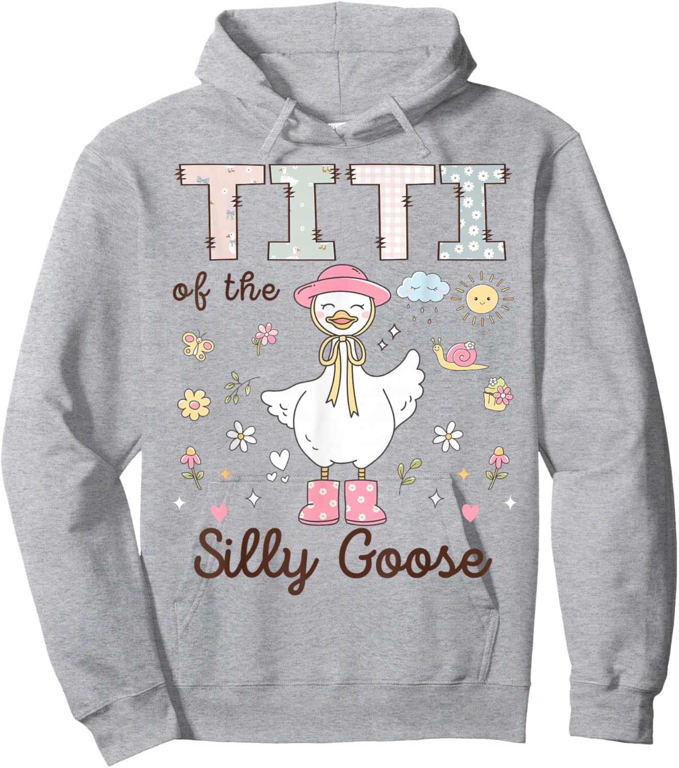 Titi of The Silly Goose First Birthday Girl Family Hoodie - Hoodie | Ash