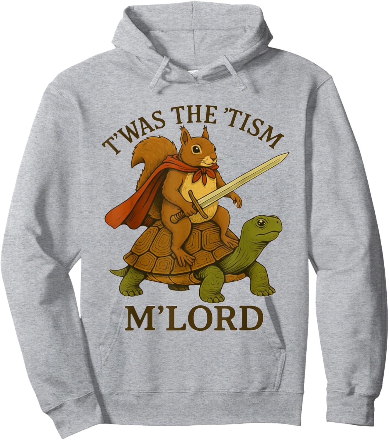 Squirrel TWAS The Tism M Lord Funny Autism Meme Graphic Hoodie - Hoodie | Ash