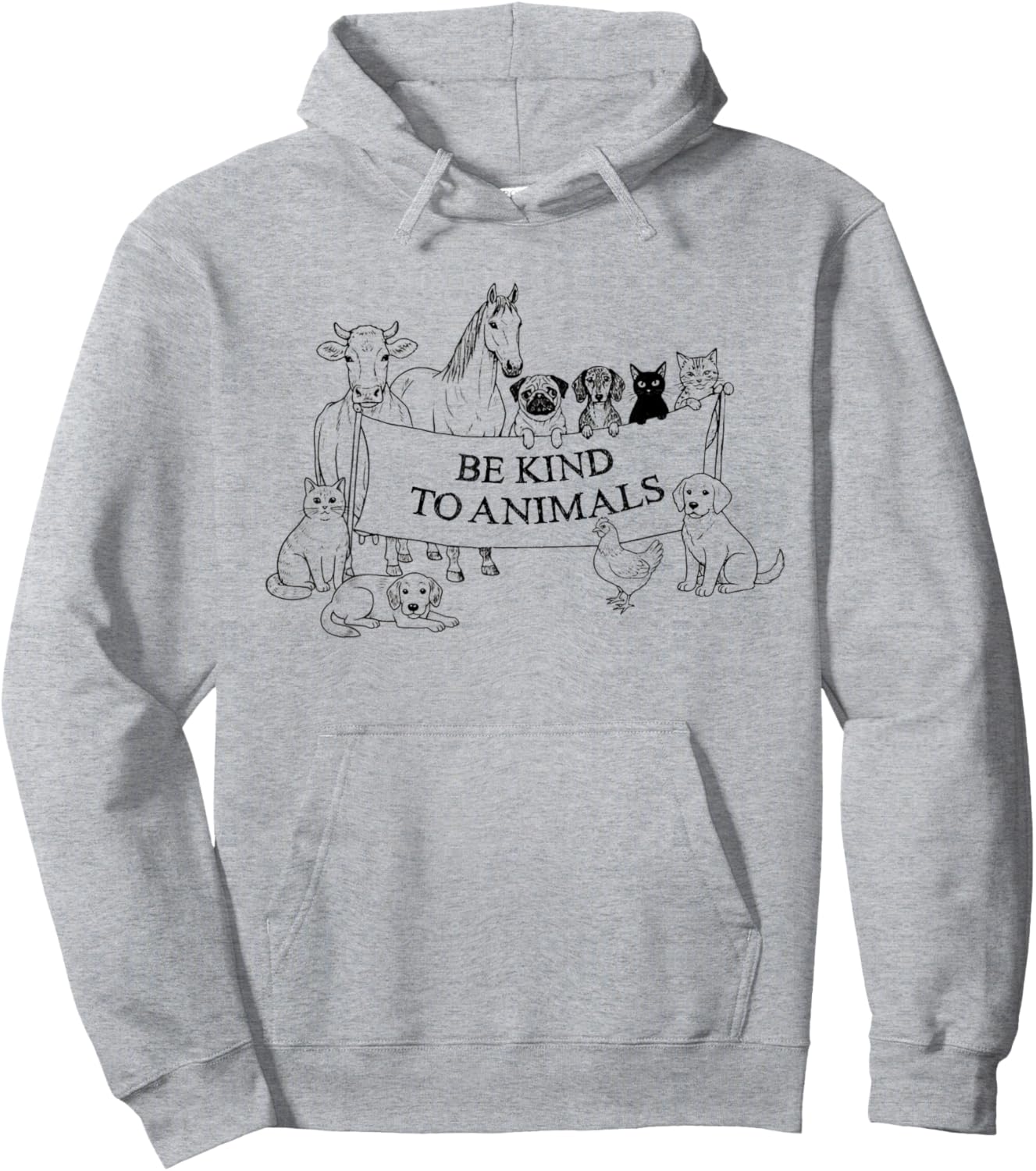 Animal Lover Wildlife Be Kind to Animals Respect The Locals Hoodie - Hoodie | Ash