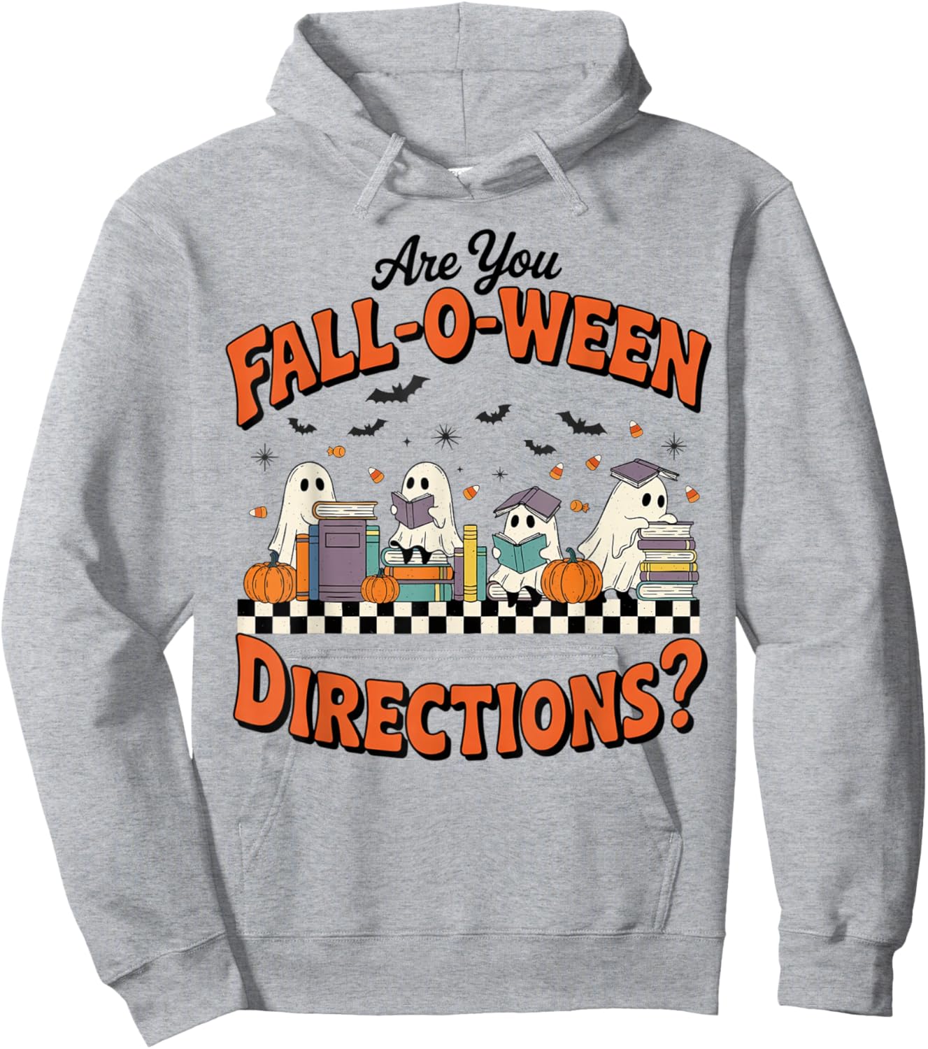 are You Fall o ween Directions Halloween Costume Teacher Hoodie - Hoodie | Ash