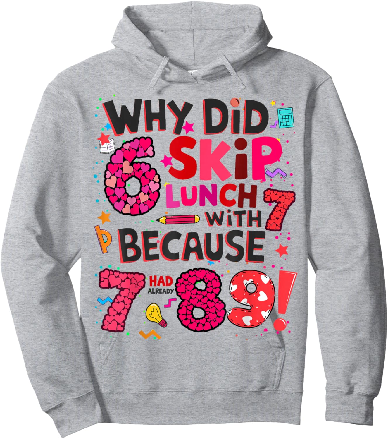 Maths Fancy Dress Idea for Kids Maths Outfit with Numbers On Hoodie - Hoodie | Ash
