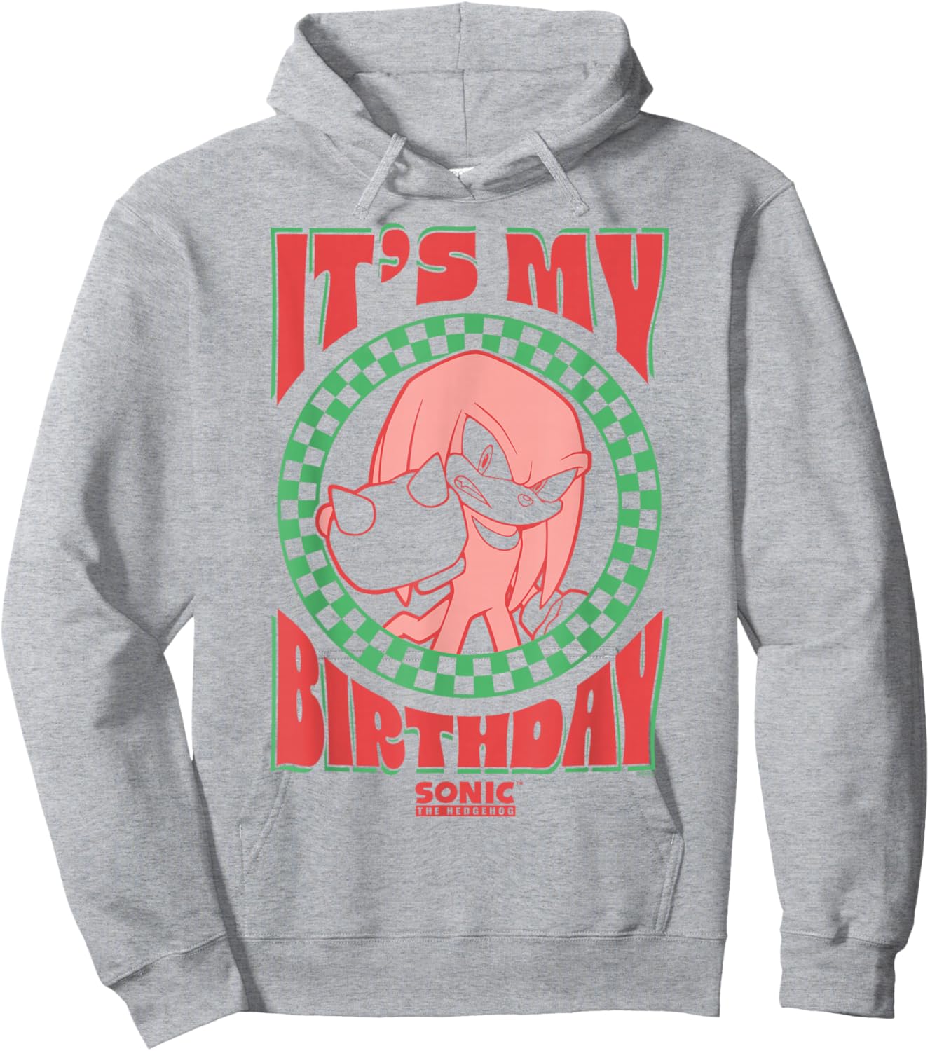 Sonic The Hedgehog It's My Birthday Cool Knuckles Poster Hoodie - Hoodie | Ash