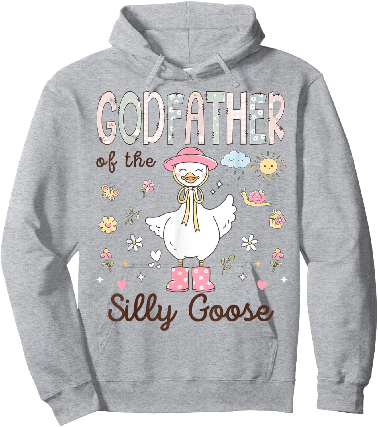 Godfather of The Silly Goose First Birthday Girl Family Hoodie - Hoodie | Ash