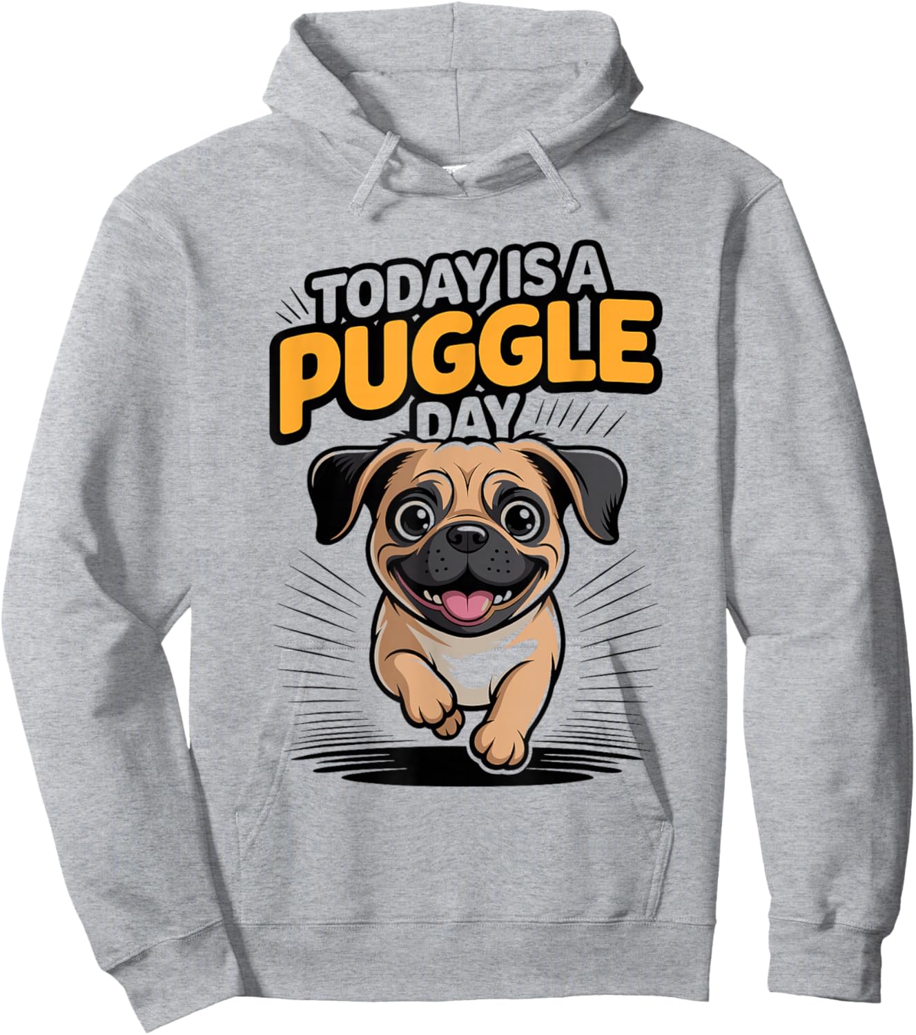 Today is A Puggle Day Cute Funny Designer Dog Mix Breed Pet Hoodie - Hoodie | Ash