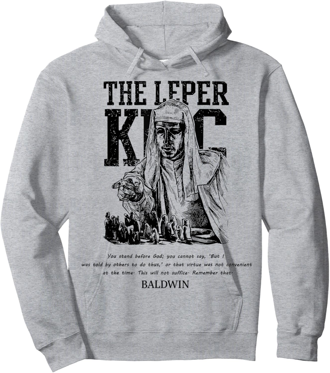 Sliver Mask King Baldwin IV Meme The Leper King Warrior Hoodie - Hoodie | Ash
