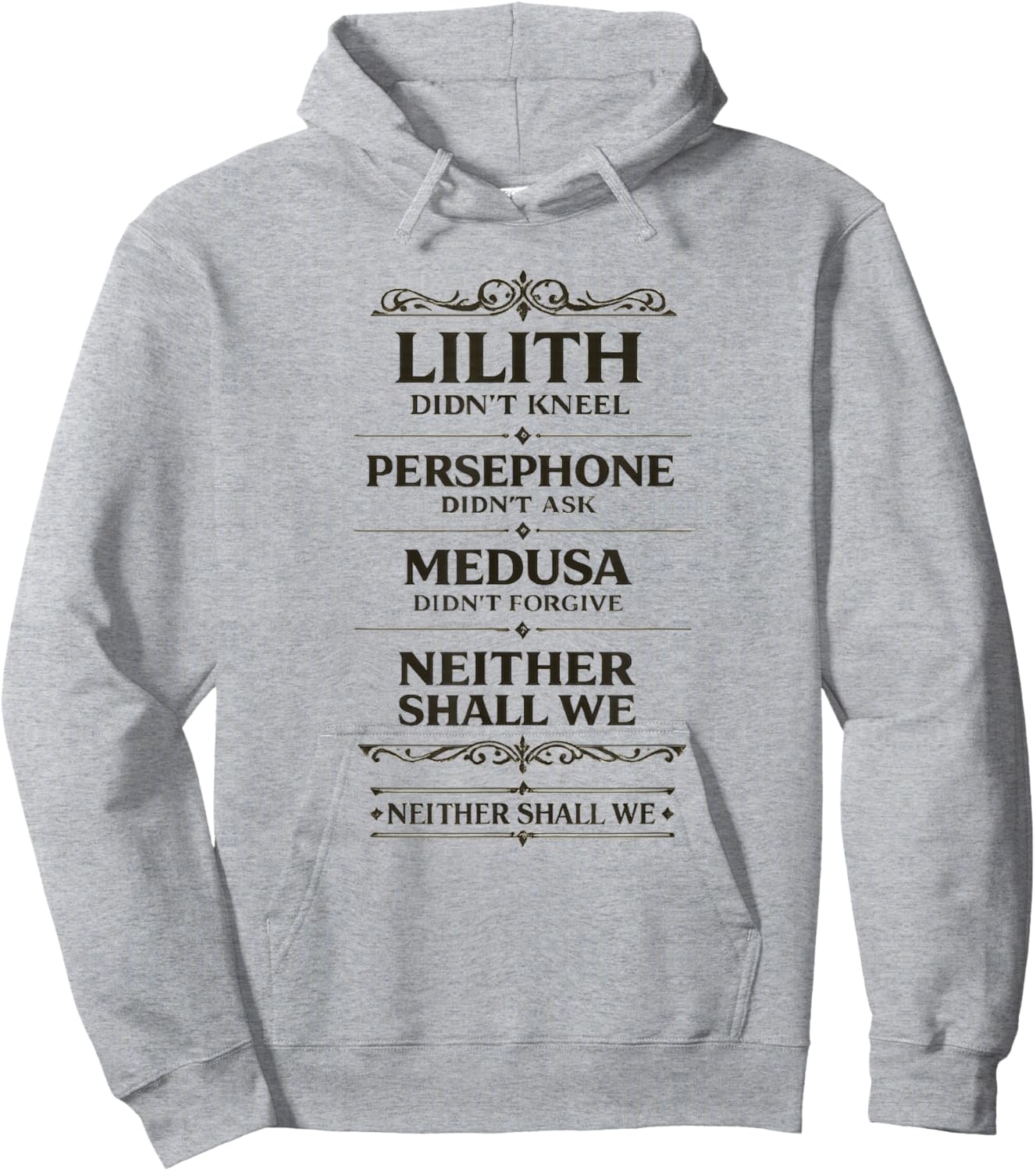 Strong Women Mythology Graphic Greek Empowerment Hoodie - Hoodie | Ash