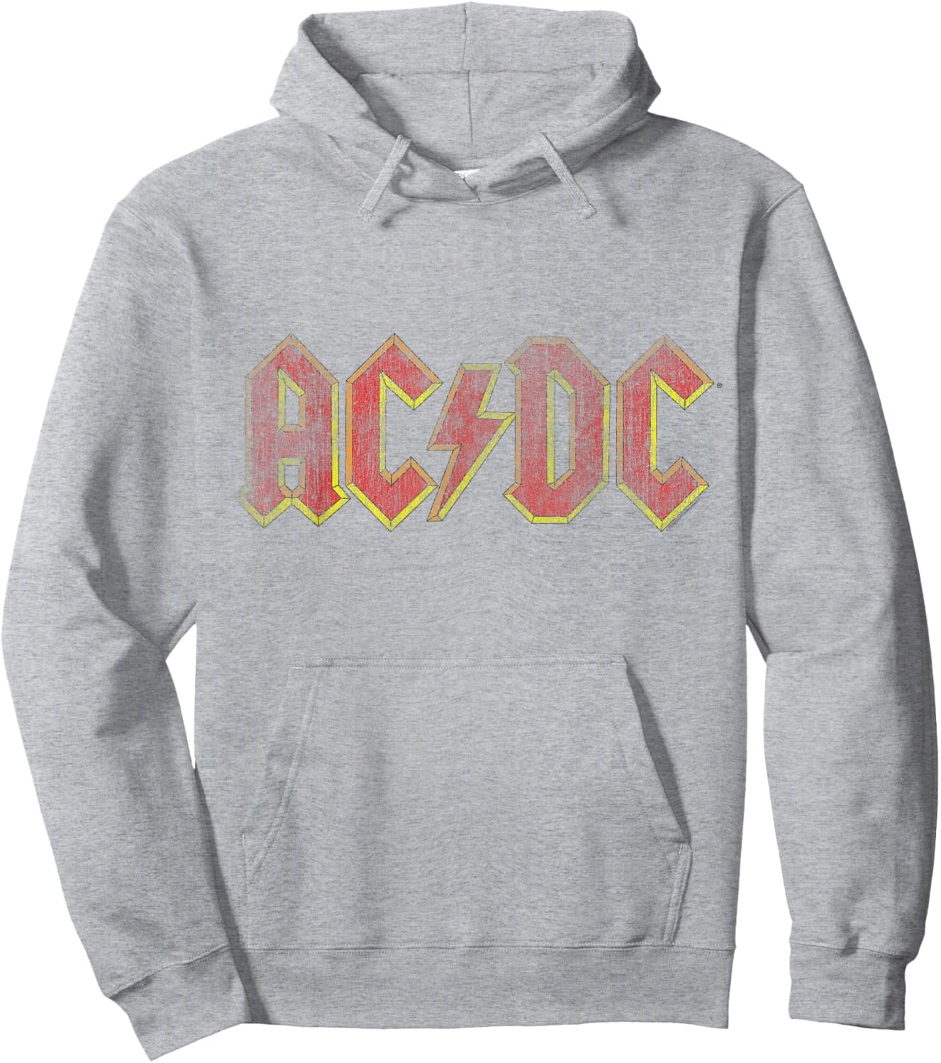 Official AC/DC Vintage Logo for Rock Fans Hoodie - Hoodie | Ash