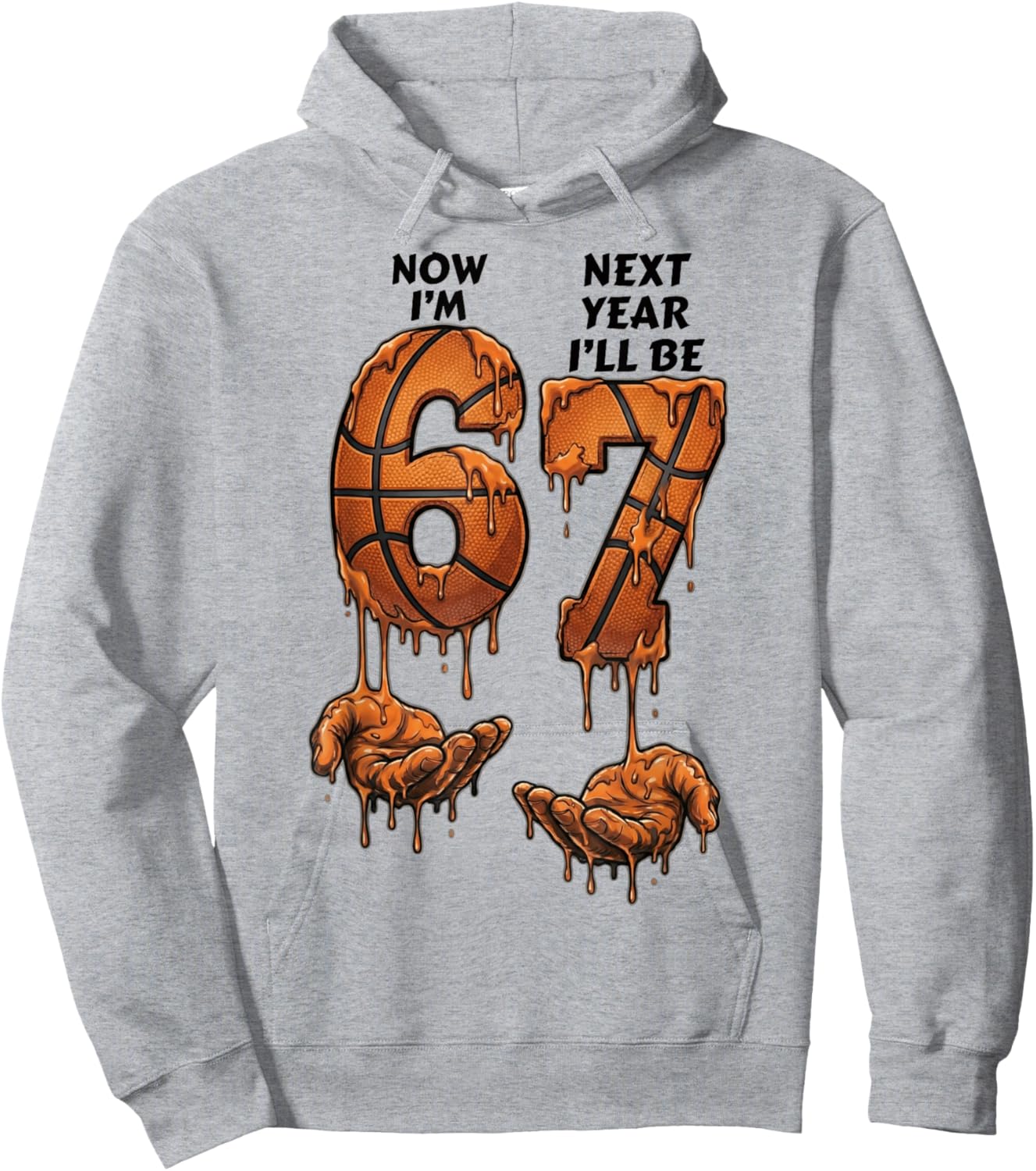 6th Birthday Boys Girls 6 7 Now I'm 6 Next Year I'll be 7 Hoodie - Hoodie | Ash
