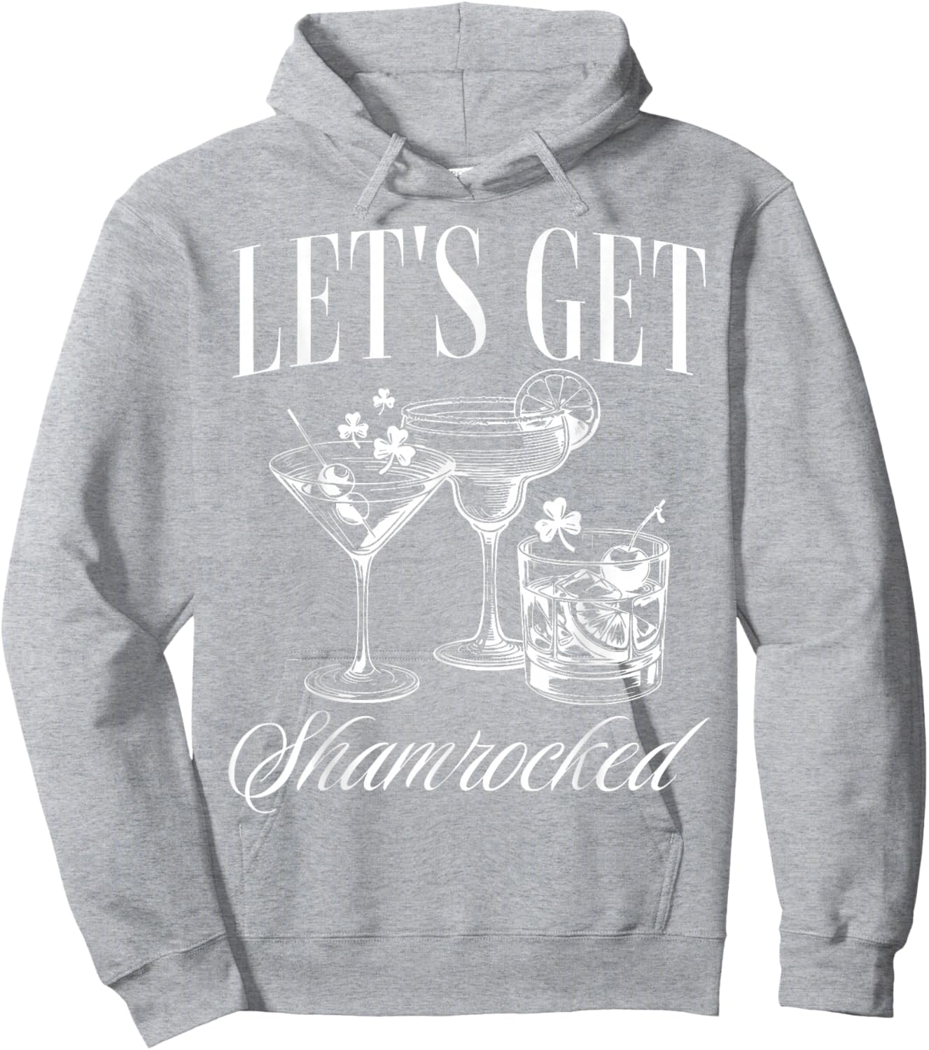 Retro St Patricks Day Cocktail Hoodie - Hoodie | Ash