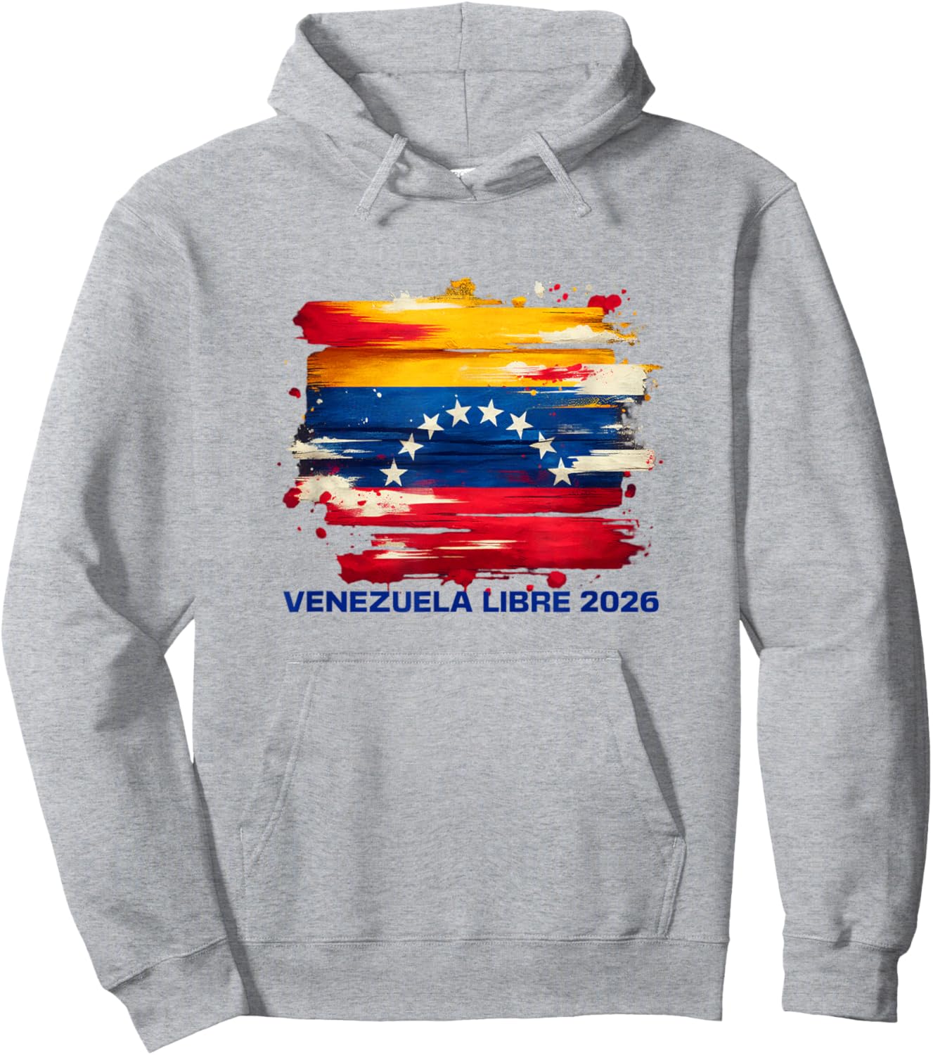 Venezuela Libre 2026 Flag Design for National Pride Hoodie - Hoodie | Ash