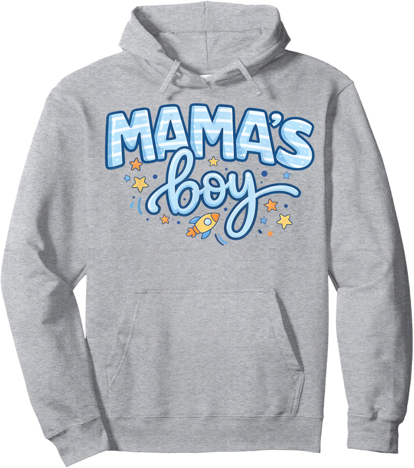 Cute Mama's Boy Checkered Toddler Kids Mother's Day Hoodie - Hoodie | Ash