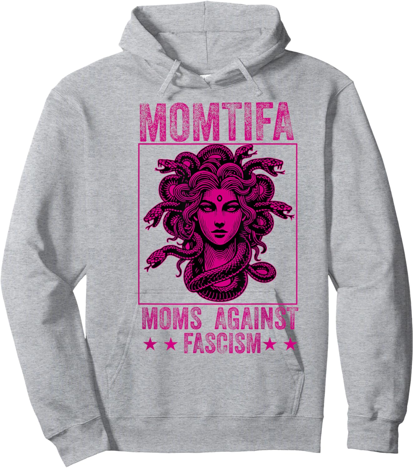 Momtifa Moms Against Fascism Protest Medusa Feminist Mother Hoodie - Hoodie | Ash