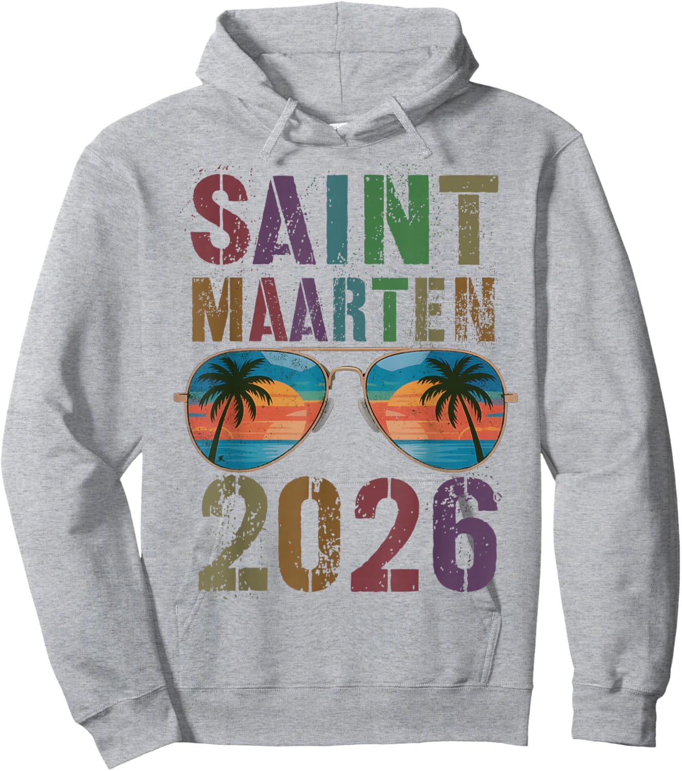 Kids Saint Maarten 2026 Mom Daughter Vacay Travel Vacation Hoodie - Hoodie | Ash