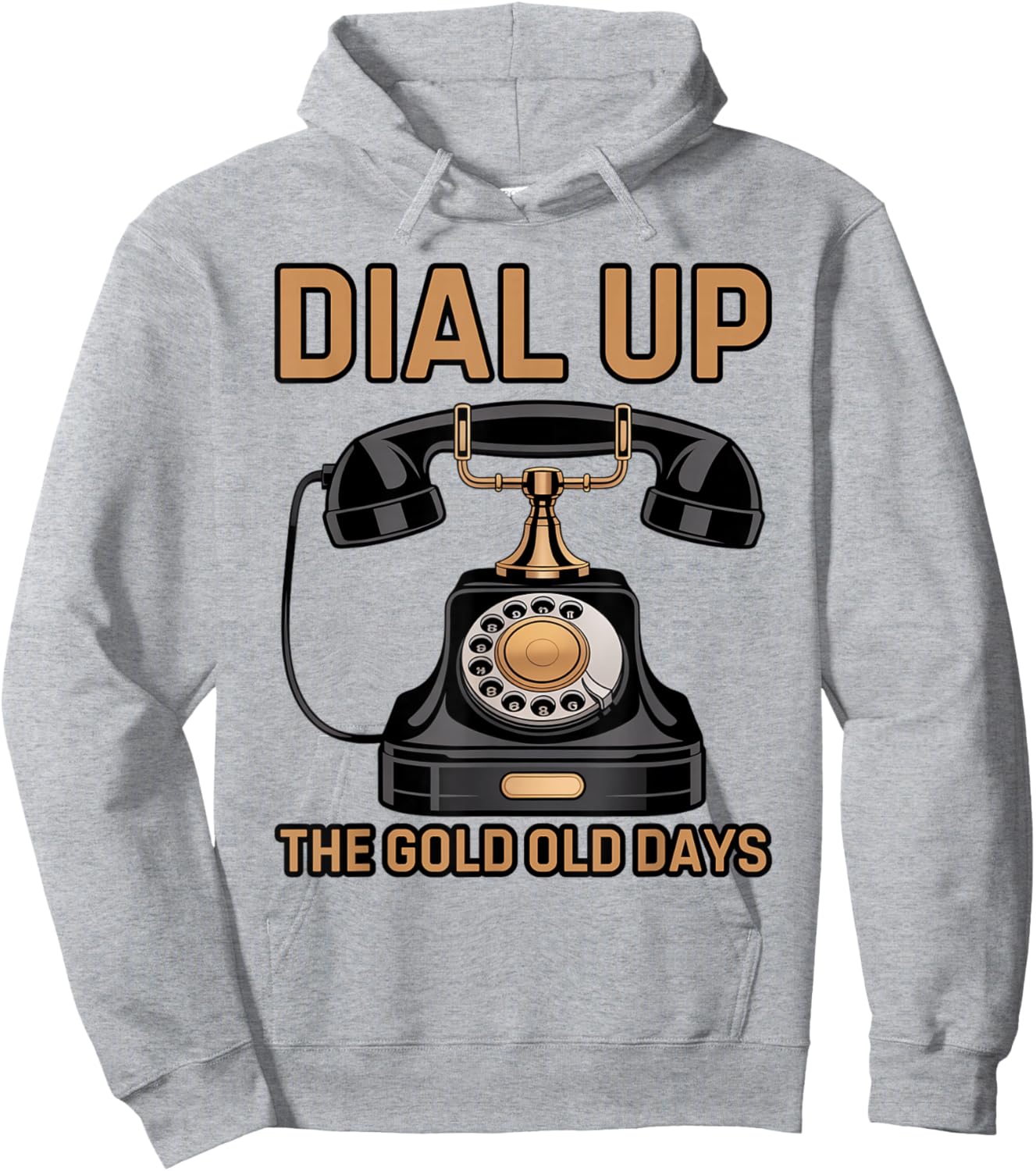 Vintage Retro Rotary Dial Telephone Hoodie - Hoodie | Ash