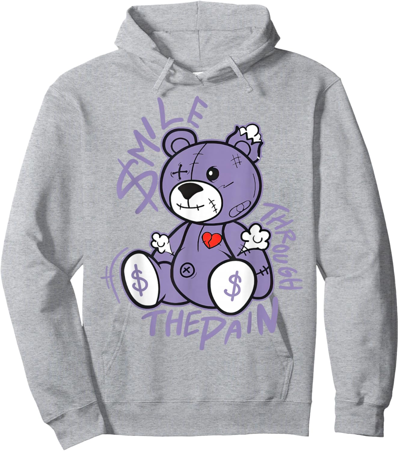 Hydrangeas Wild Grape White Purple Color Match Hoodie - Hoodie | Ash