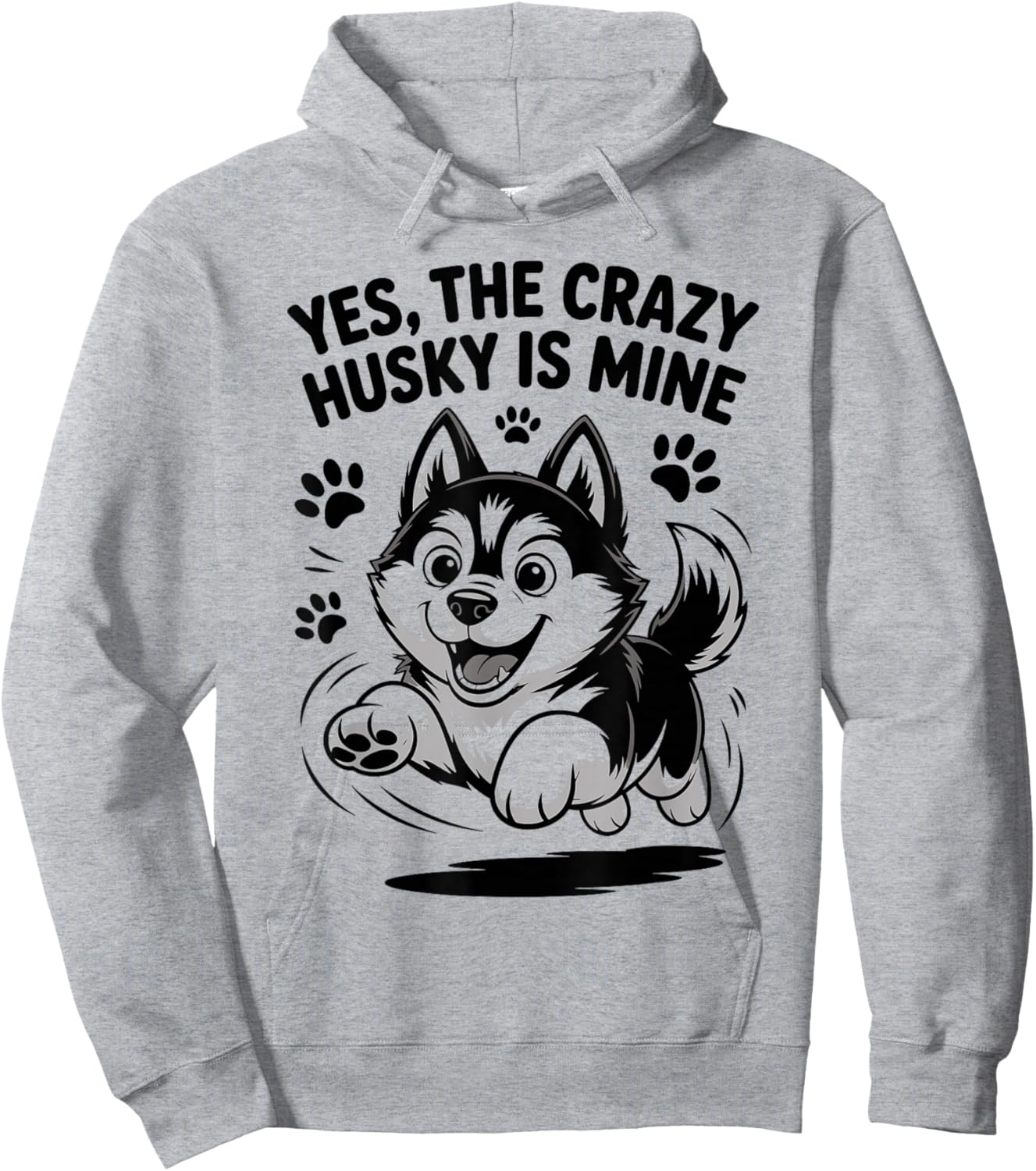 Snow Working Dog Breed Funny Pet Owner Cute Siberian Husky Hoodie - Hoodie | Ash