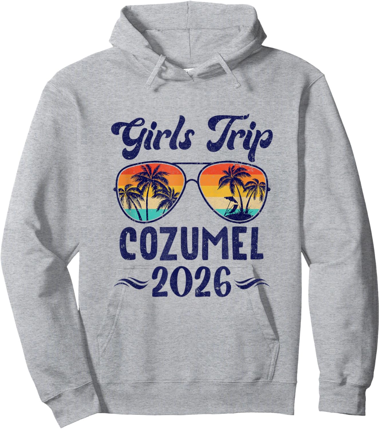 Cozumel Girls Trip Beach Vacation 2026 Matching Group Hoodie - Hoodie | Ash