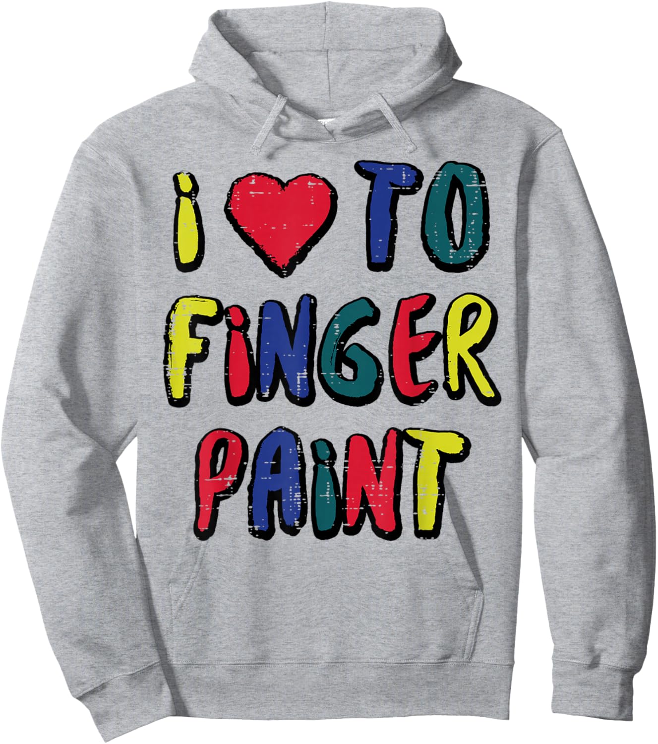 Valentines Day I Love to Finger Paint Matching Couples Men Hoodie - Hoodie | Ash