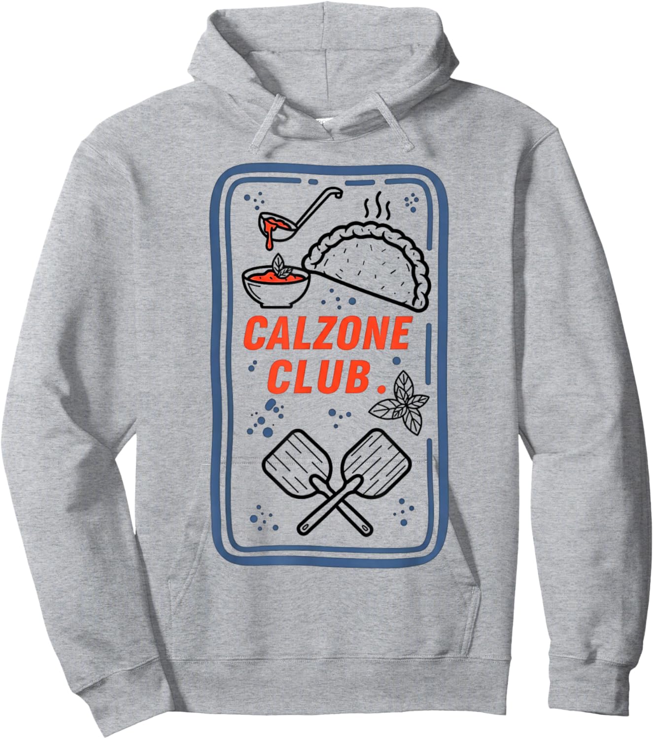 Calzone Club Vintage Italian Style Hoodie - Hoodie | Ash