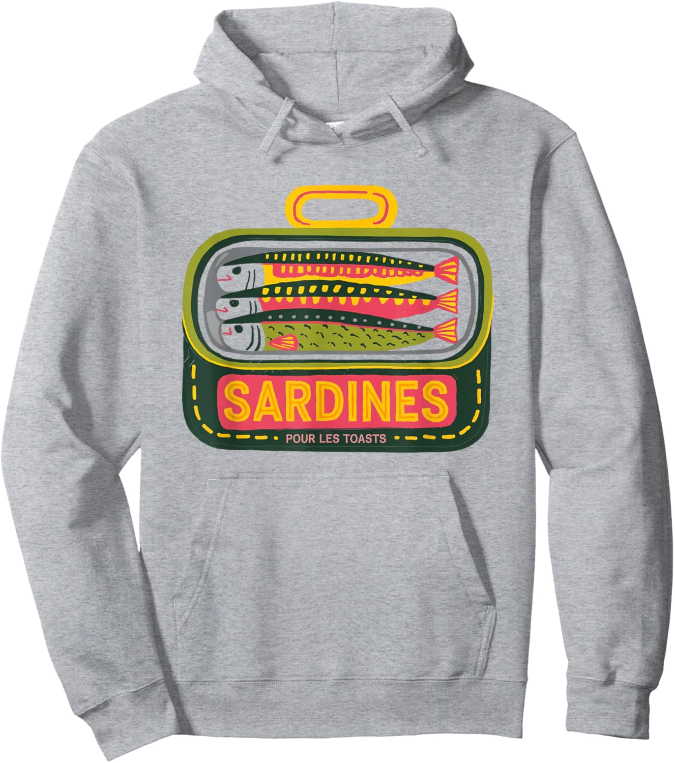 Sardine Tin Pop Art Design Vintage Food Fish Hoodie - Hoodie | Ash