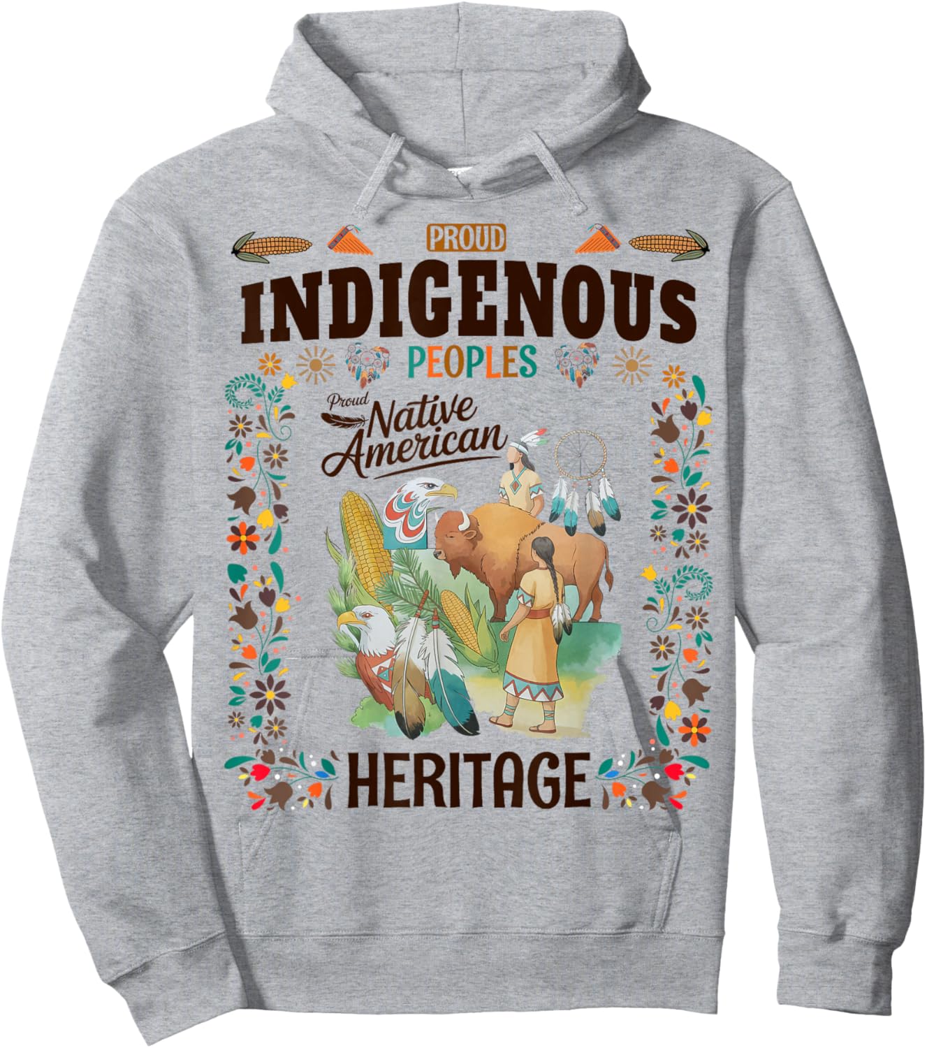 Indigenous Peoples Women Idea Native American Heritage Month Hoodie - Hoodie | Ash