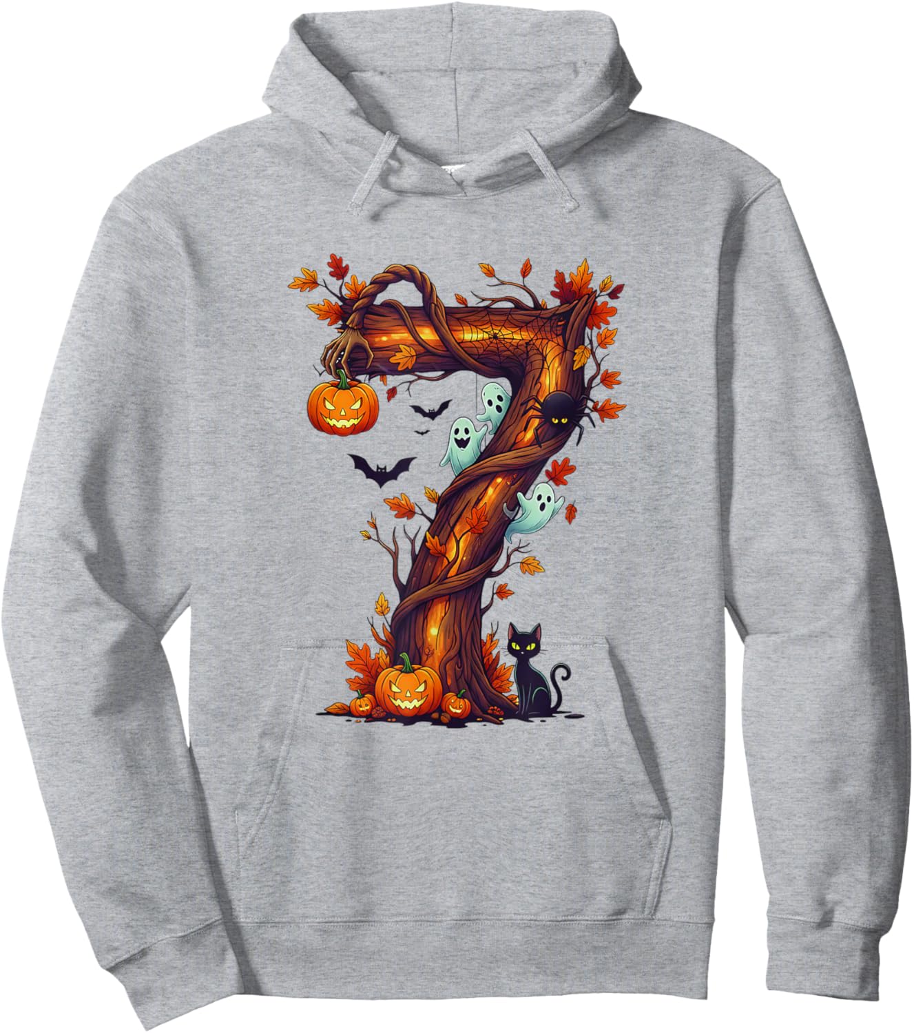 Number 7 67 Meme Halloween Pumpkin Costume Matching Group Hoodie - Hoodie | Ash