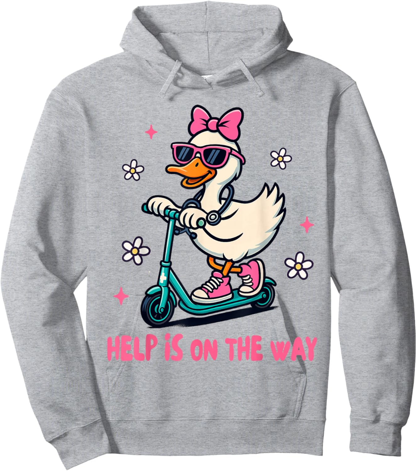 School Nurse Squad Nursing Silly Goose Help is On The Way Hoodie - Hoodie | Ash