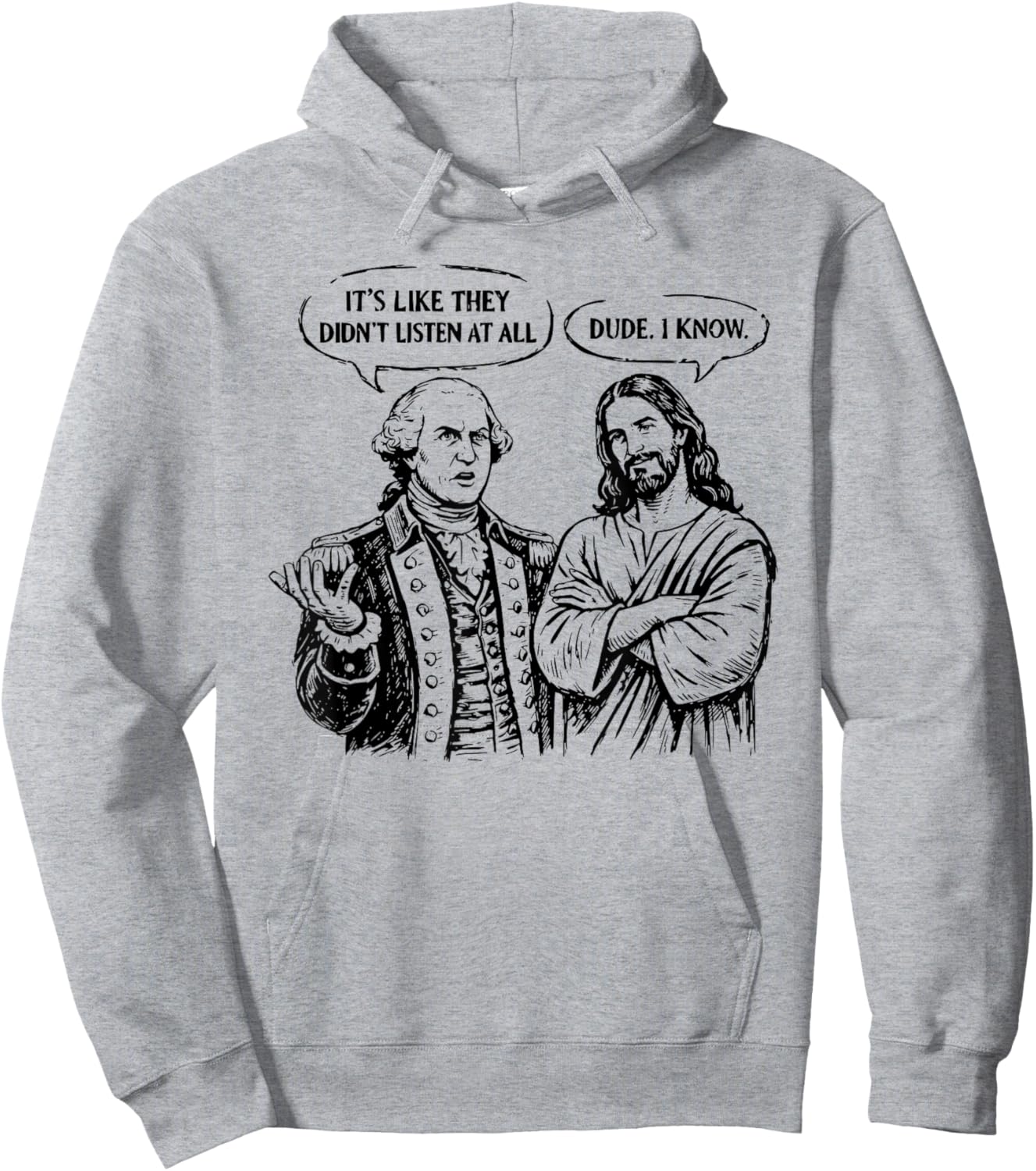 Funny Meme Design George Washington Jesus Bro Same Hoodie - Hoodie | Ash