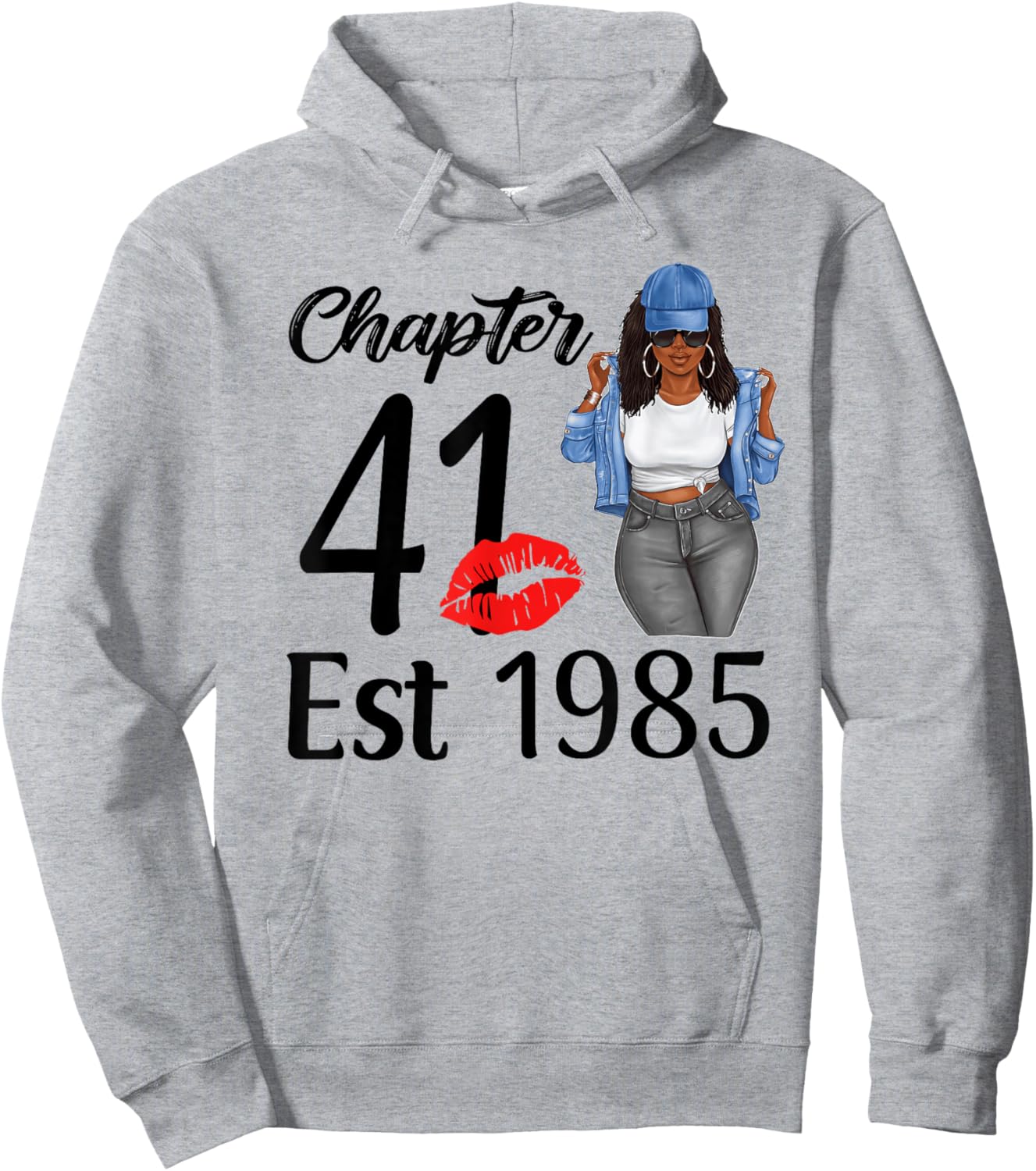 Chapter 41 Est 1985 Black Women 41st Birthday Party Hoodie - Hoodie | Ash