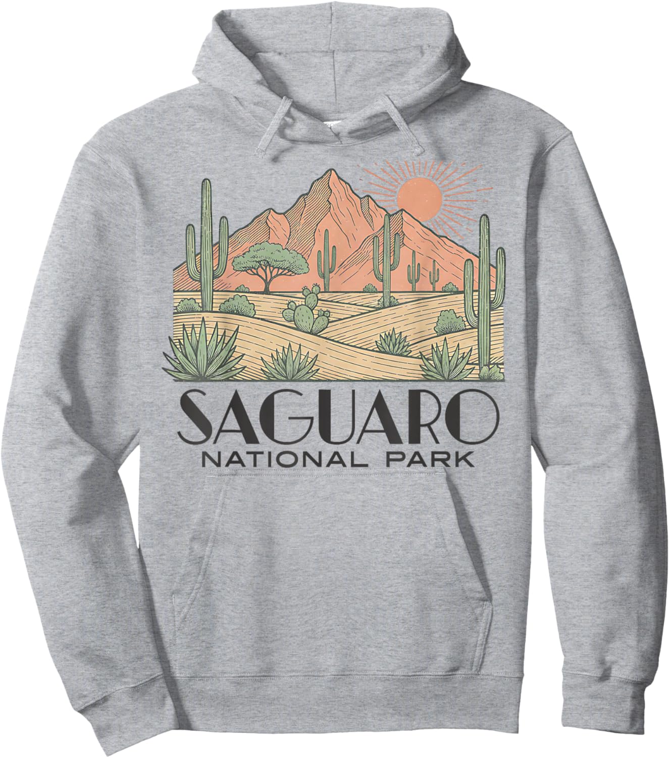 Saguaro National Park Hoodie - Hoodie | Ash