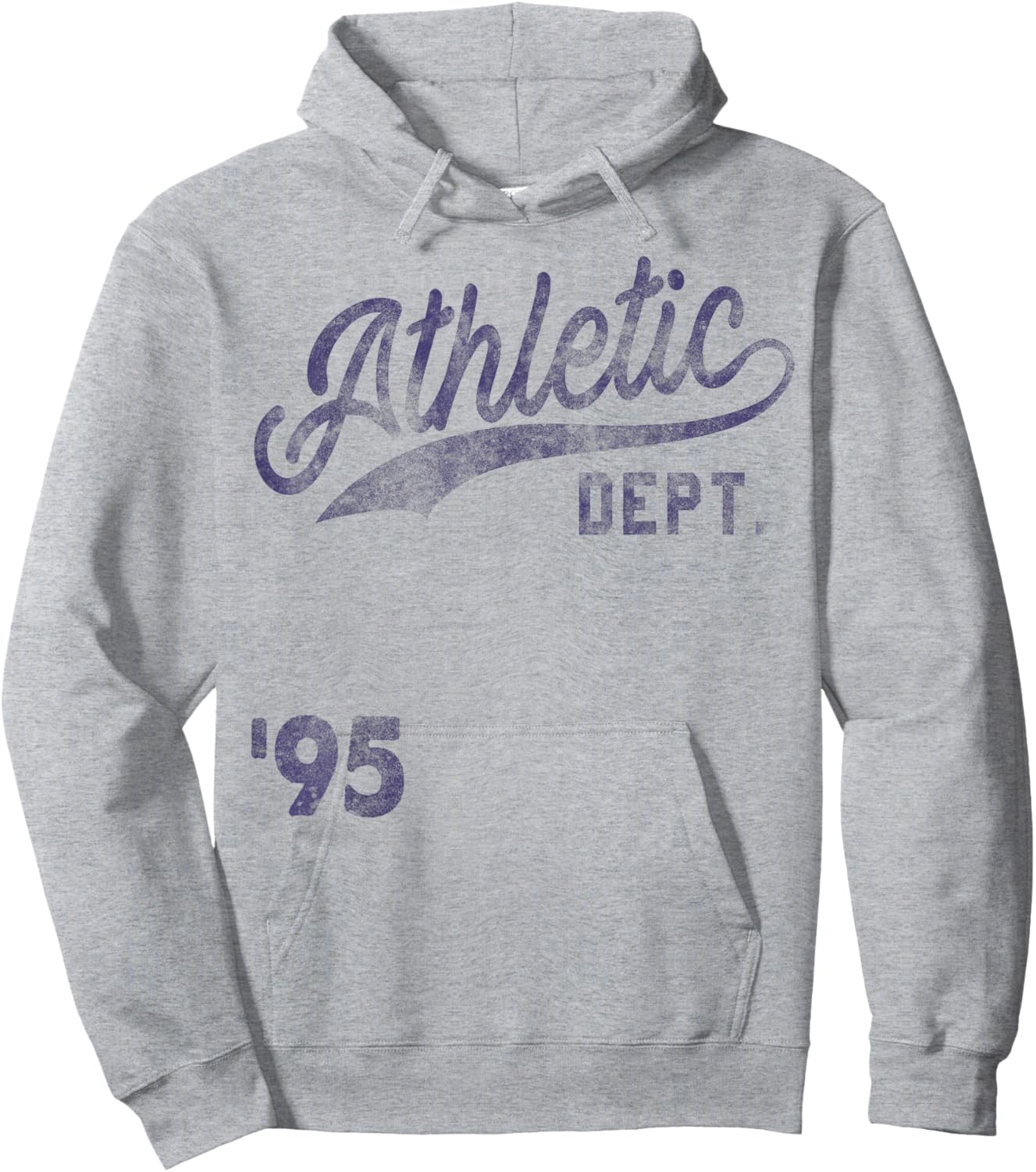 Trendy Apparel Athletic Department '95 Vintage Style Font Hoodie - Hoodie | Ash