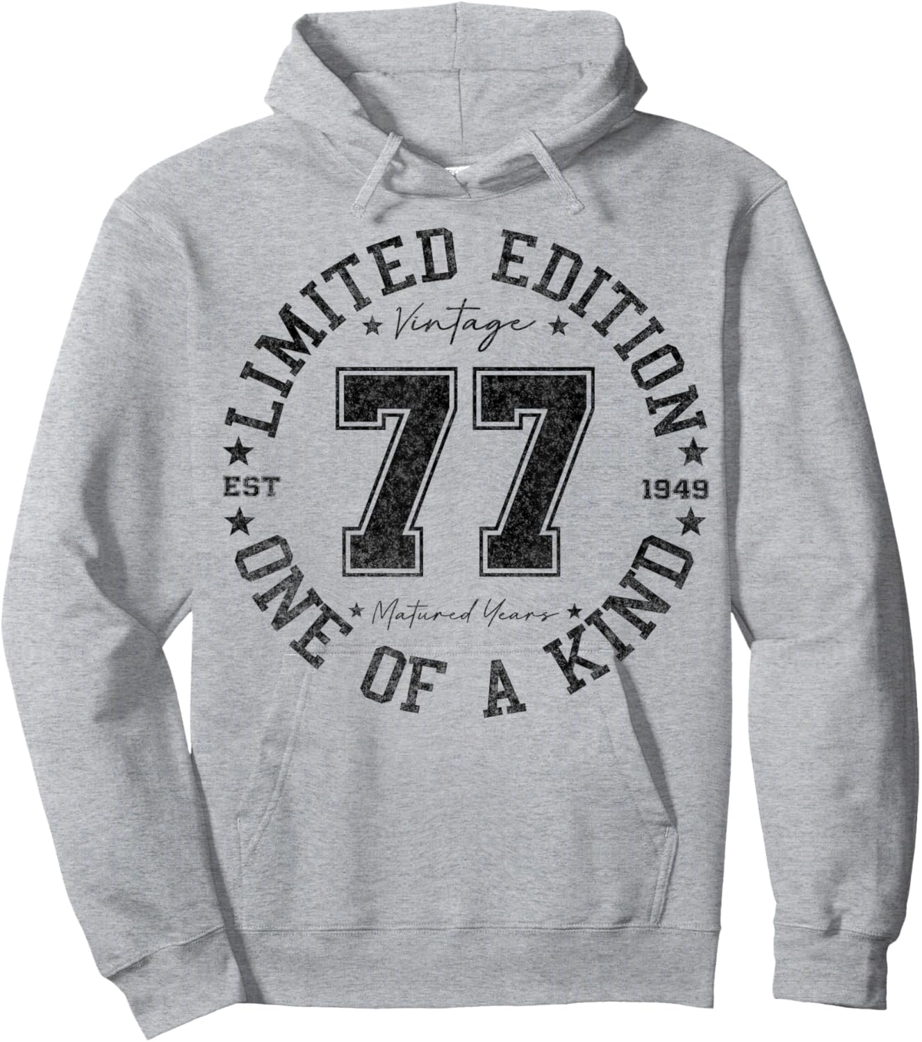 77 Year Old Gifts Vintage 1949 Limited Edition 77th Birthday Hoodie - Hoodie | Ash