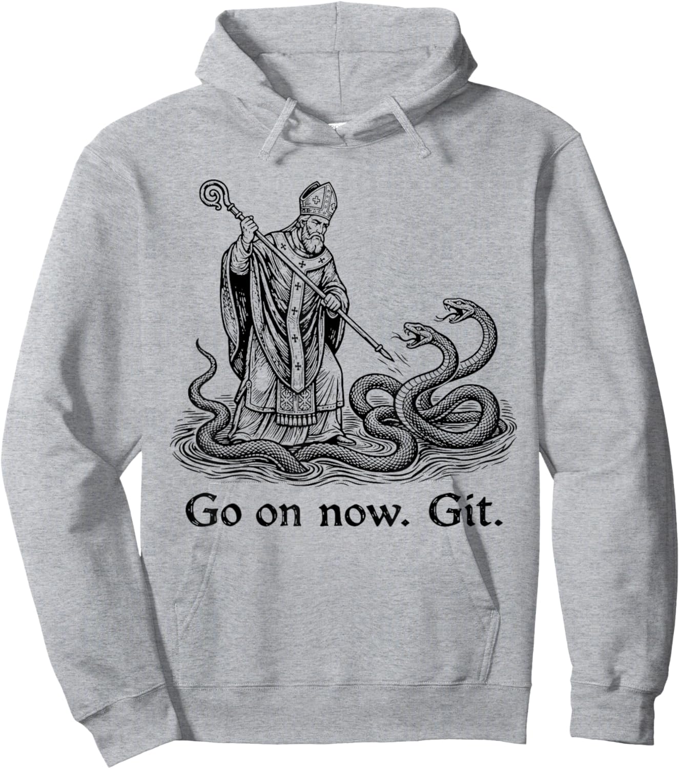 Go On Now Git Funny Saint Patrick Irish St. Patrick Day Hoodie - Hoodie | Ash