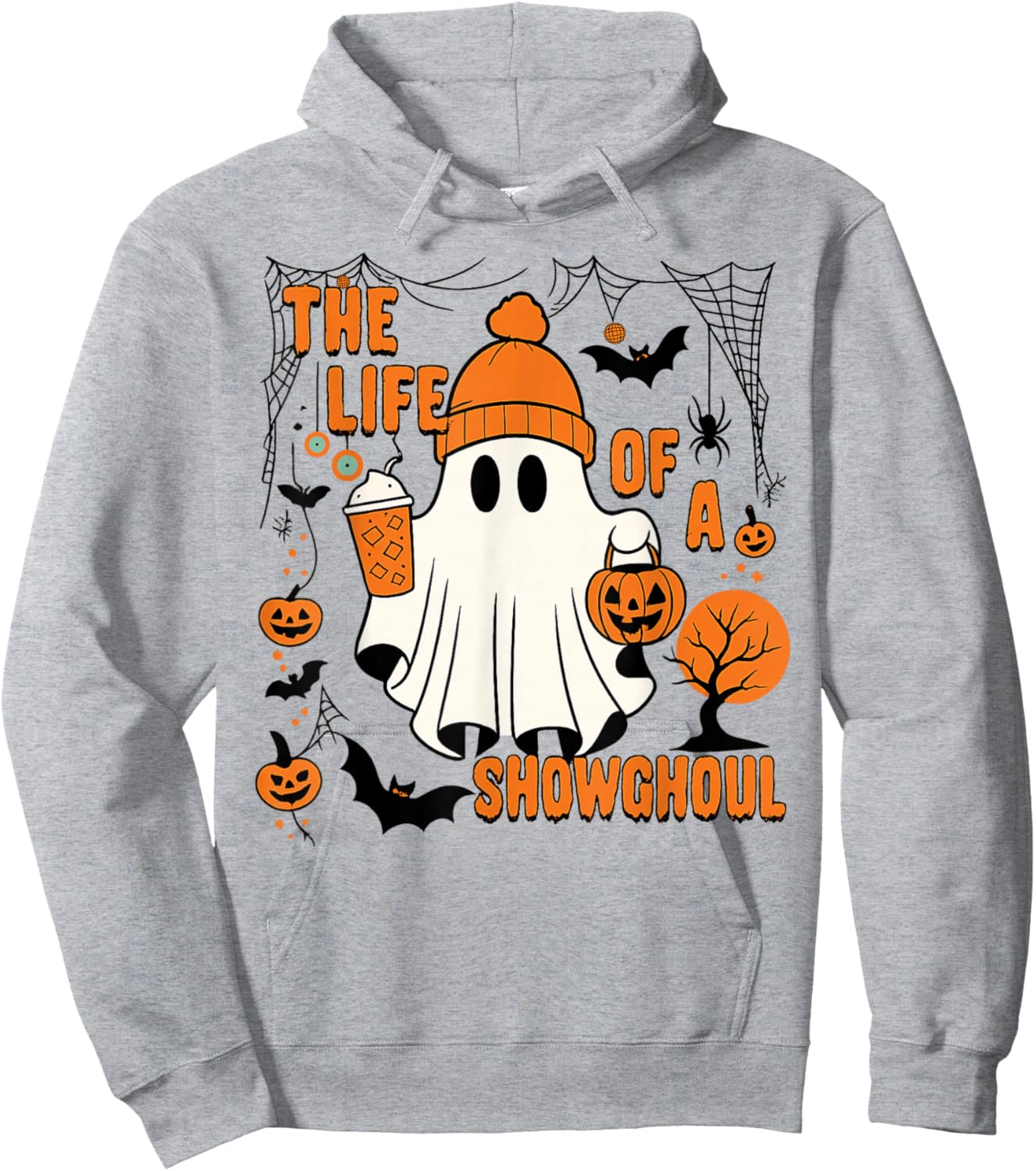 The Life of a showghoul Halloween Costume Bow Boo Girls Hoodie - Hoodie | Ash
